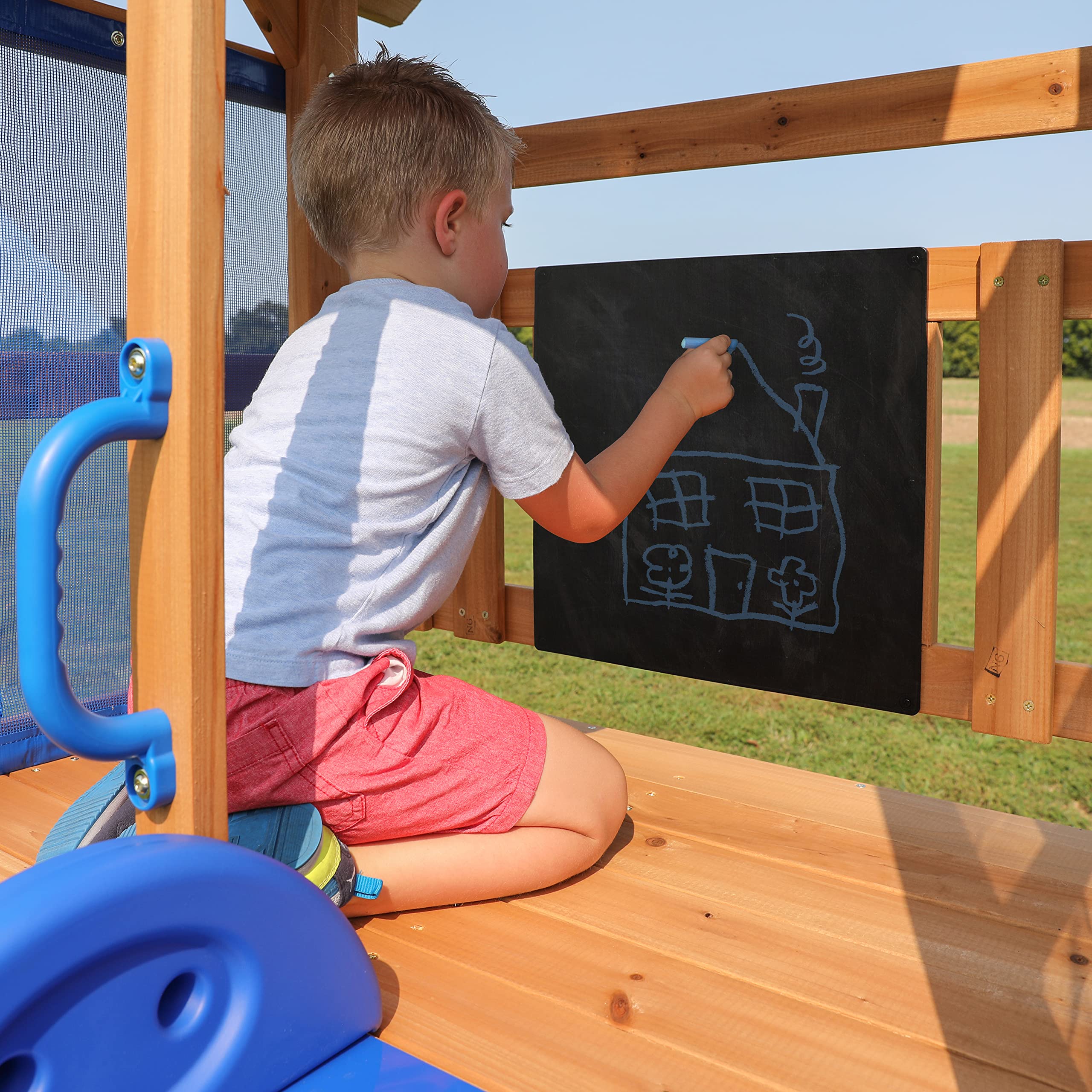Backyard Discovery Wooden Playhouse with Telescope and Sandbox - John Pierce Auto Care