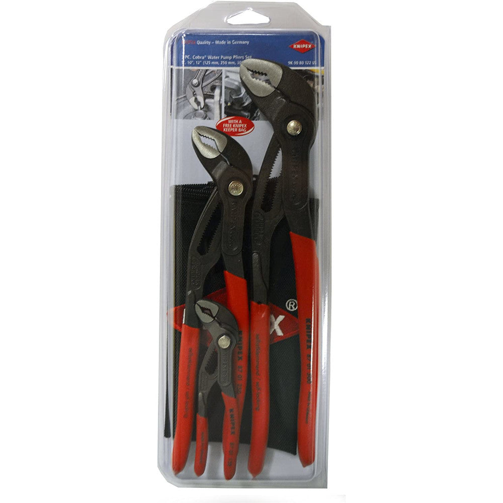 Knipex Cobra 3-Piece Pliers Set with Pouch - John Pierce Auto Care