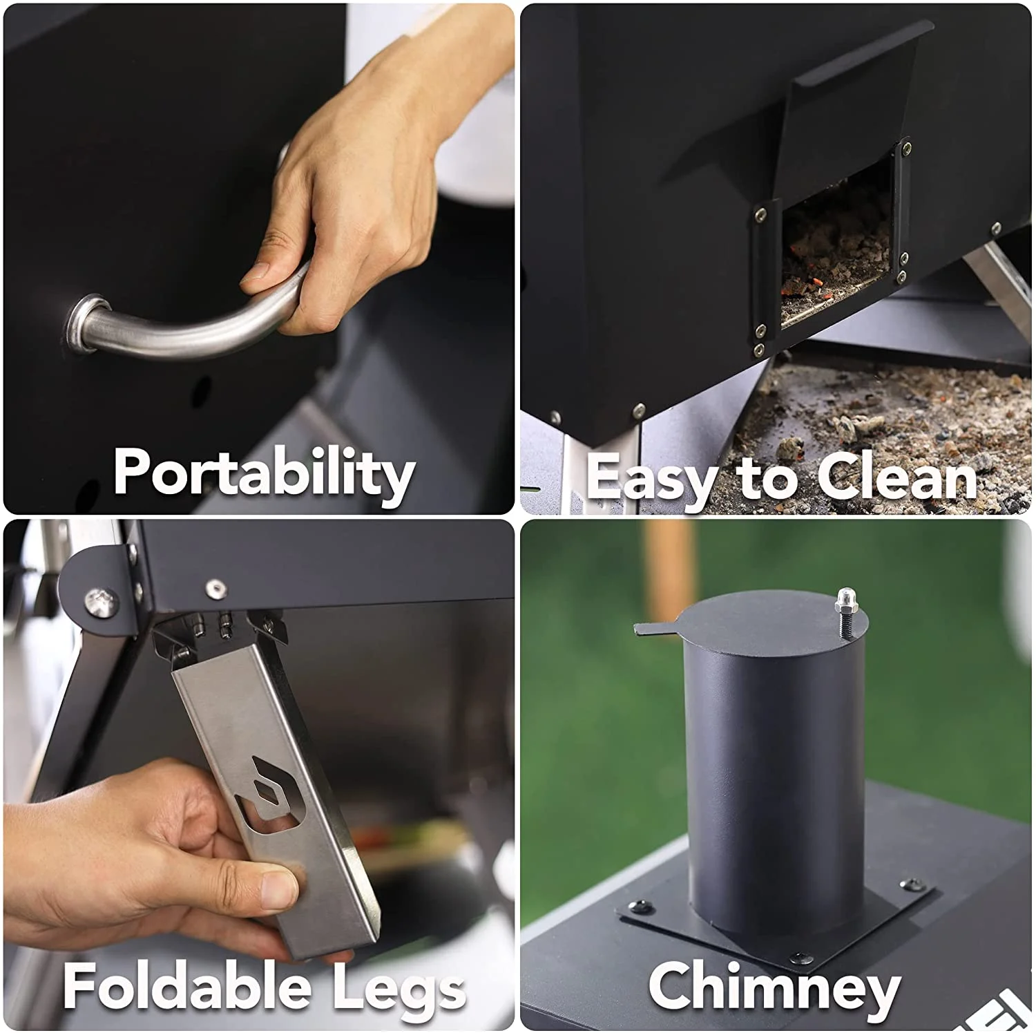 Portable Outdoor Wood-Fired 2-Layer Pizza Oven with Accessories - John Pierce Auto Care