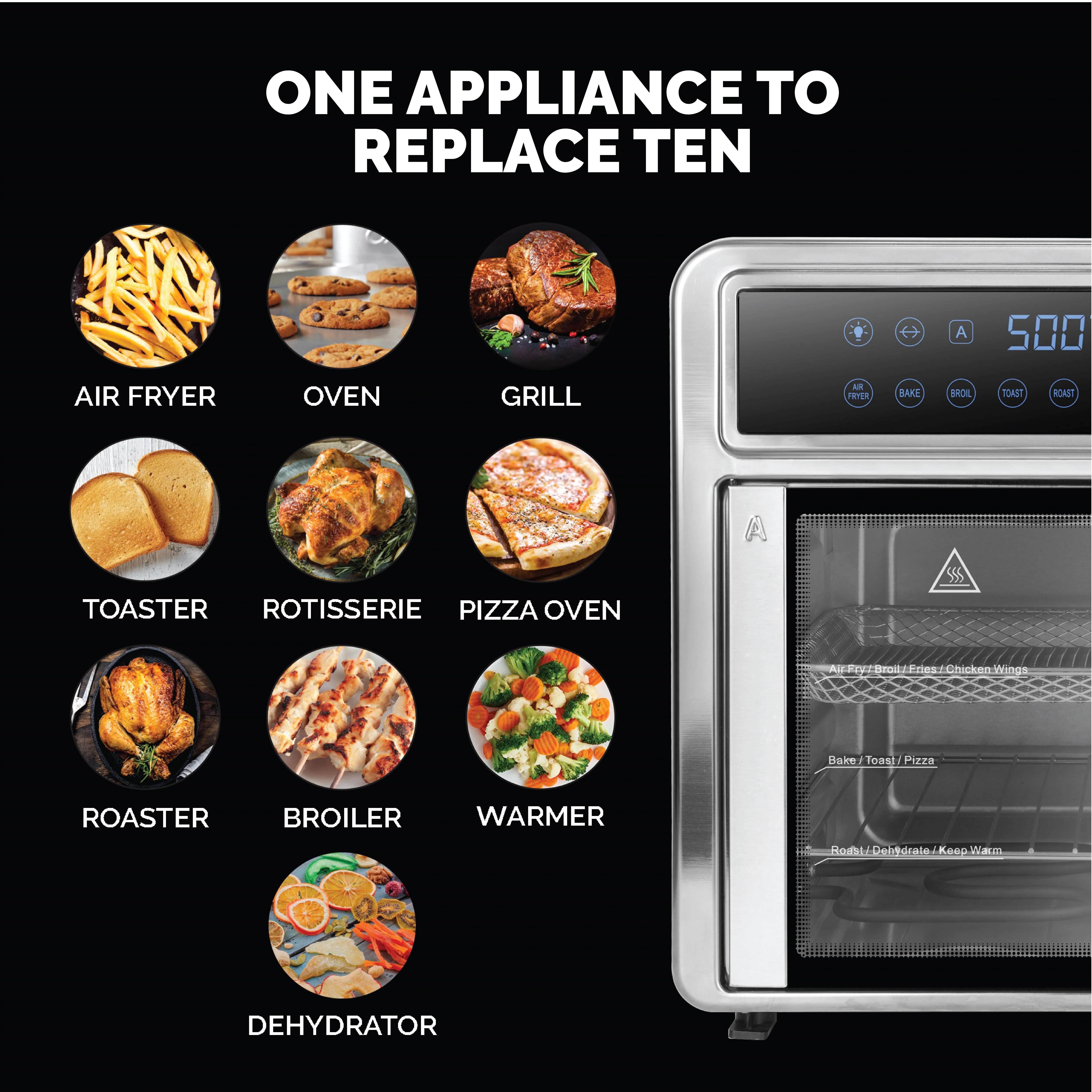 Kalorik MAXX® 26 Quart Flex Trio Air Fryer Oven - John Pierce Auto Care
