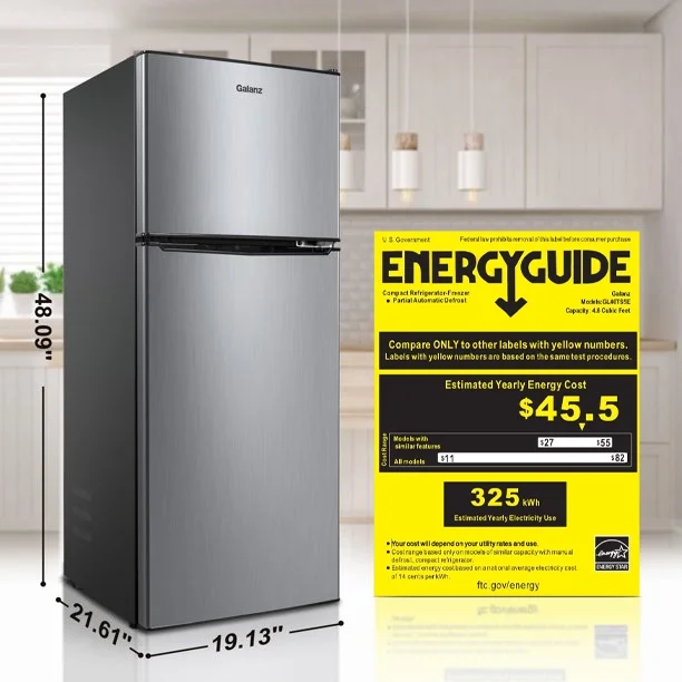 Galanz 4.6 Cu. Ft. Two-Door Mini Refrigerator with Freezer - John Pierce Auto Care