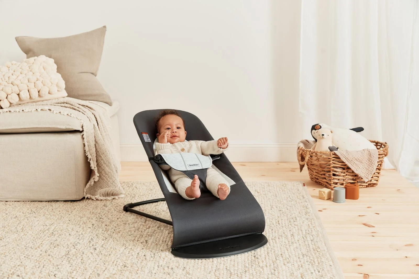 BabyBjorn Bouncer Balance Soft in Dark Grey/Light Grey - John Pierce Auto Care