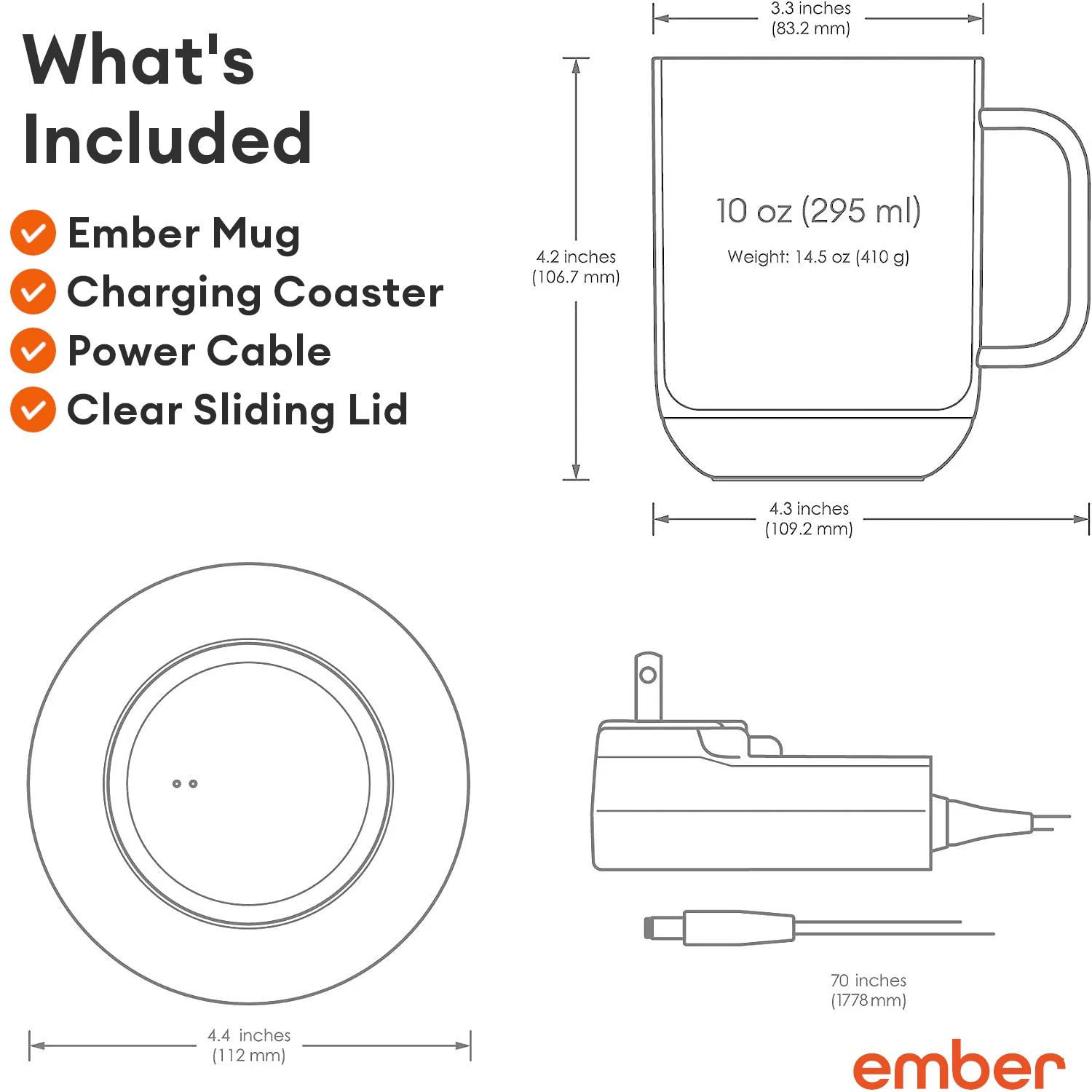 Ember Smart Mug 2, 10 oz., Rose Gold - John Pierce Auto Care