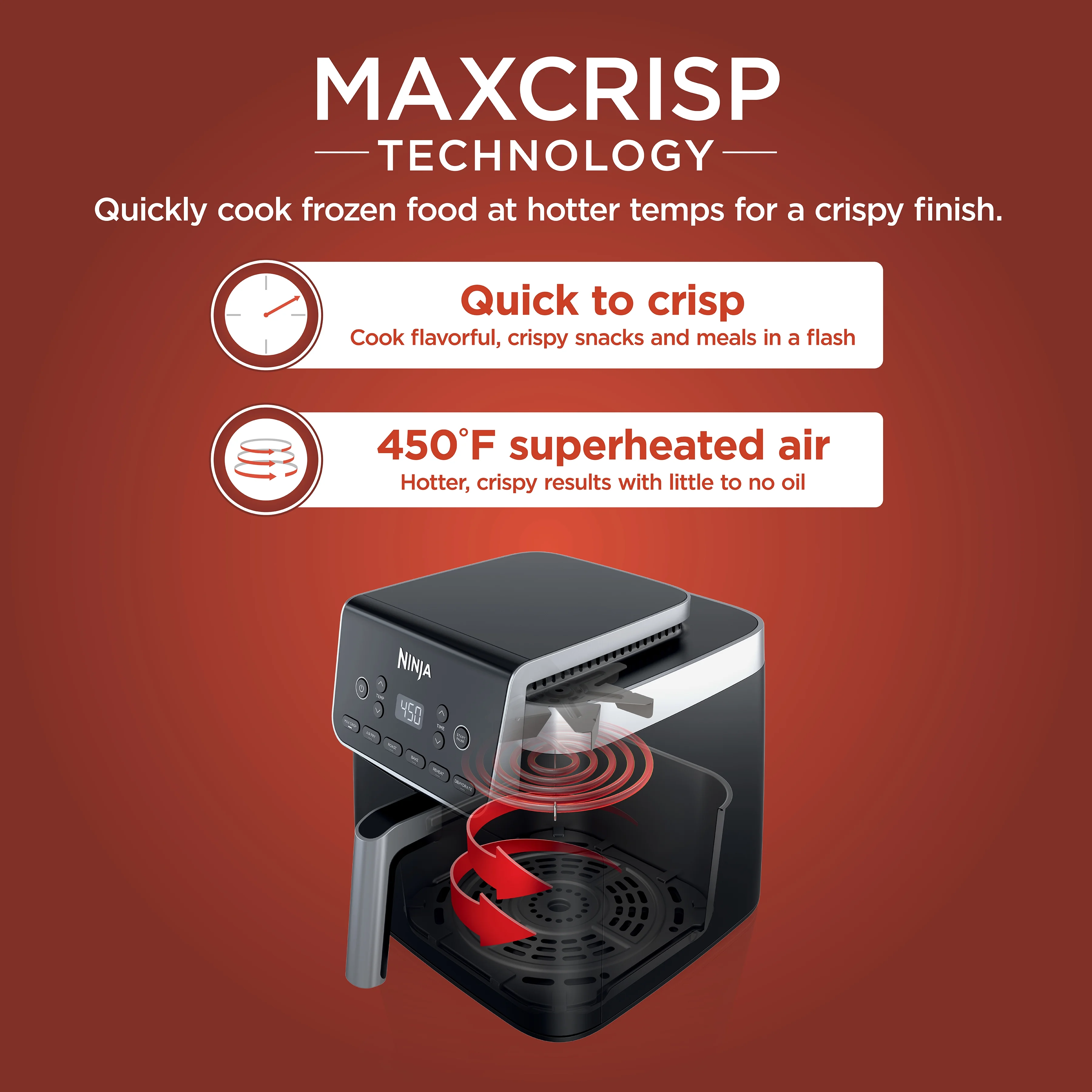 Ninja Air Fryer Pro XL 6-in-1 with 6.5 QT Capacity, Max Crisp, Air Fry, Air Roast, Bake, Reheat, Dehydrate, Max Crisp Technology, AF181 - John Pierce Auto Care