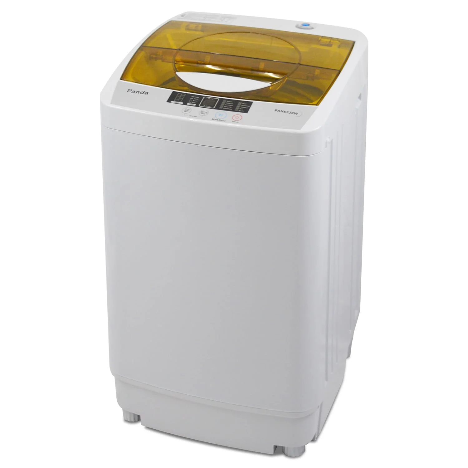 Panda Portable Washing Machine, 1.34 Cu.ft, 10 Wash Programs, 2 built in rollers/casters, Compact Top Load Clothes Washer - John Pierce Auto Care
