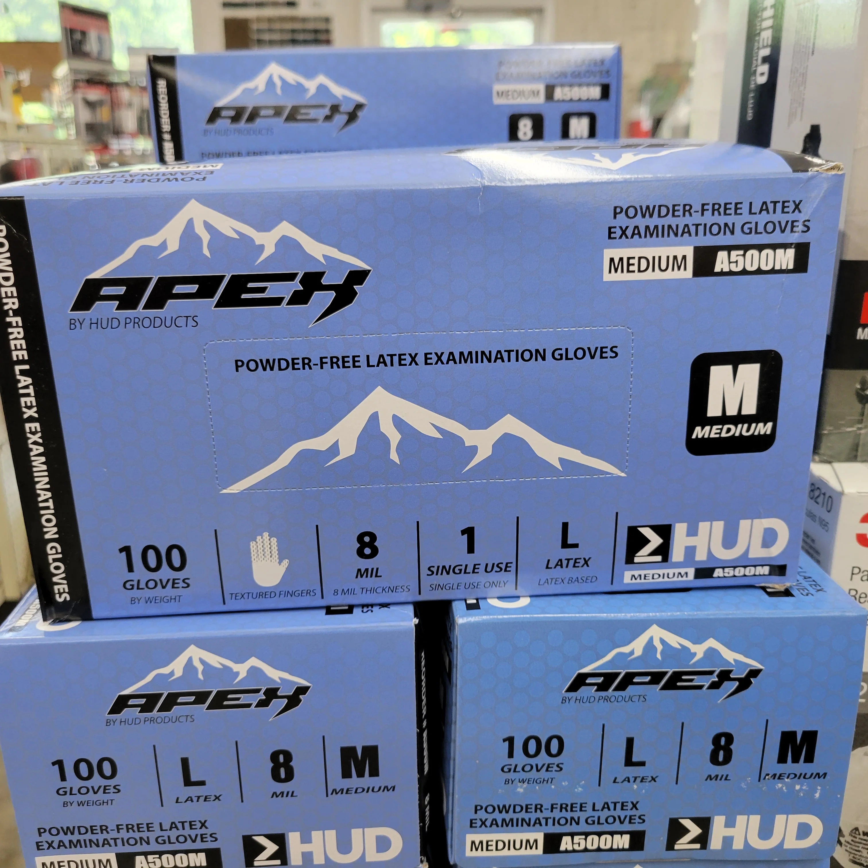 Apex A500-M GLOVES Medium BX/100 8 Mil - John Pierce Auto Care