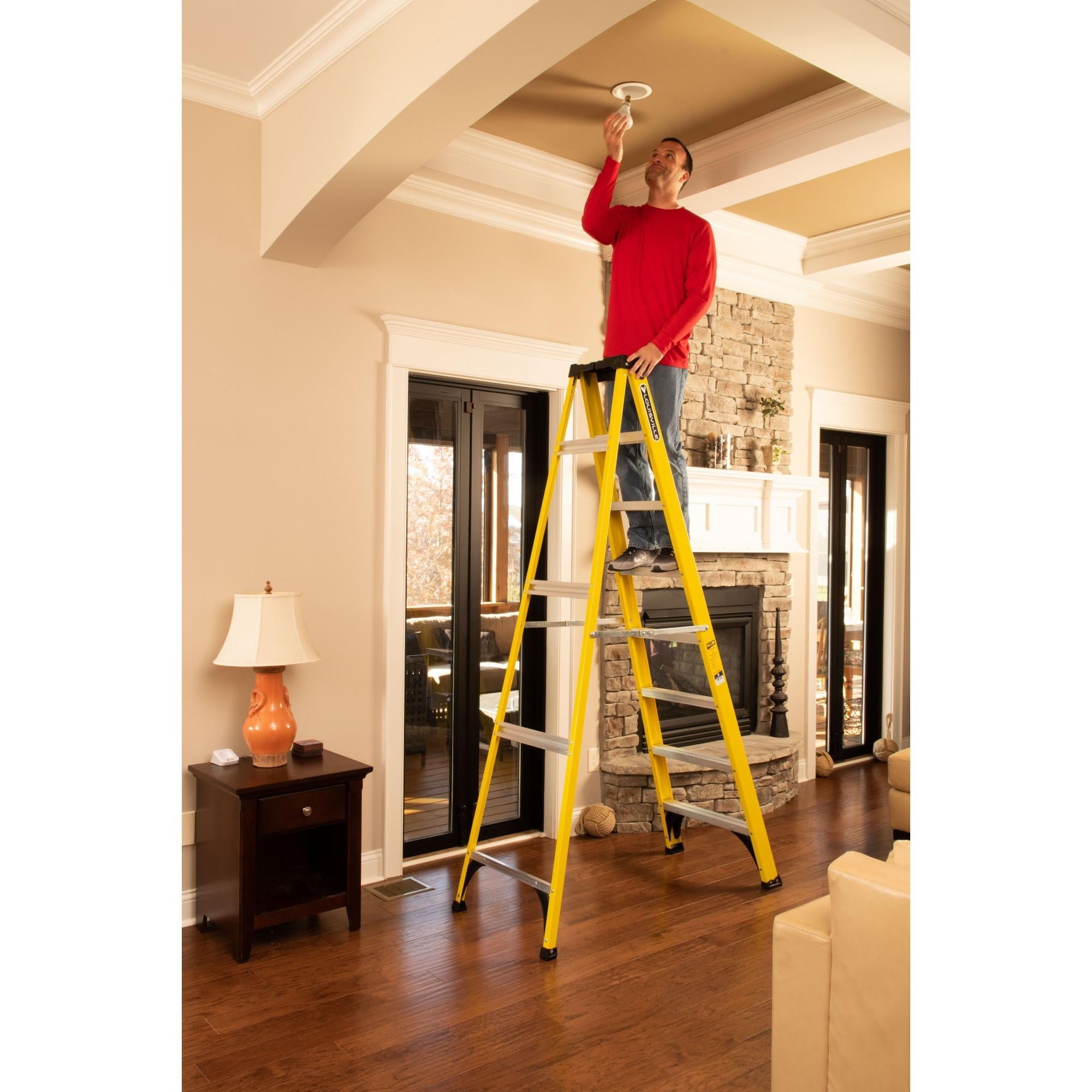 Louisville Ladder 8-Foot Fiberglass Step Ladder (W-3118-08) - John Pierce Auto Care