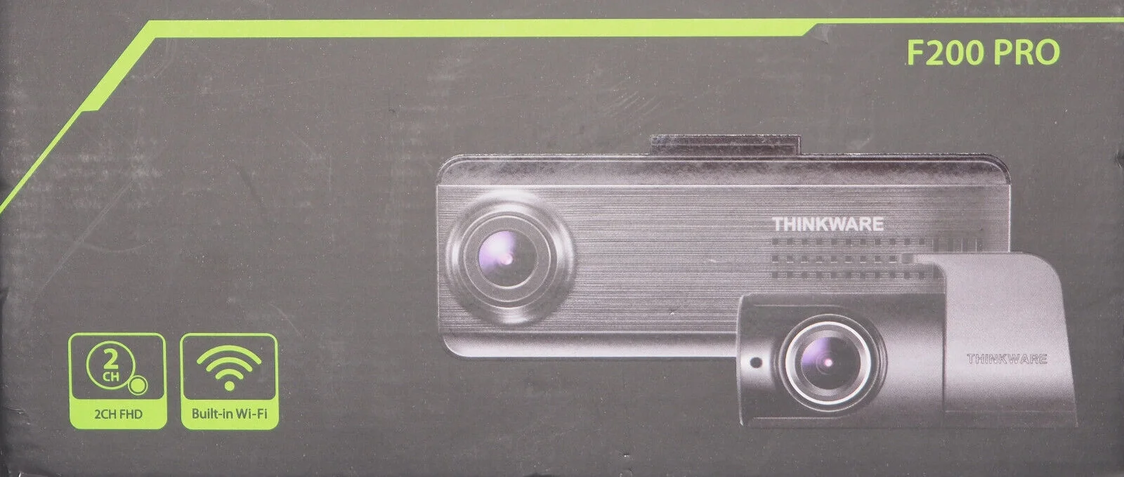 THINKWARE F200 PRO Front and Rear Dash cam with GPS Accessory TW-F200PROD32CH Black - John Pierce Auto Care