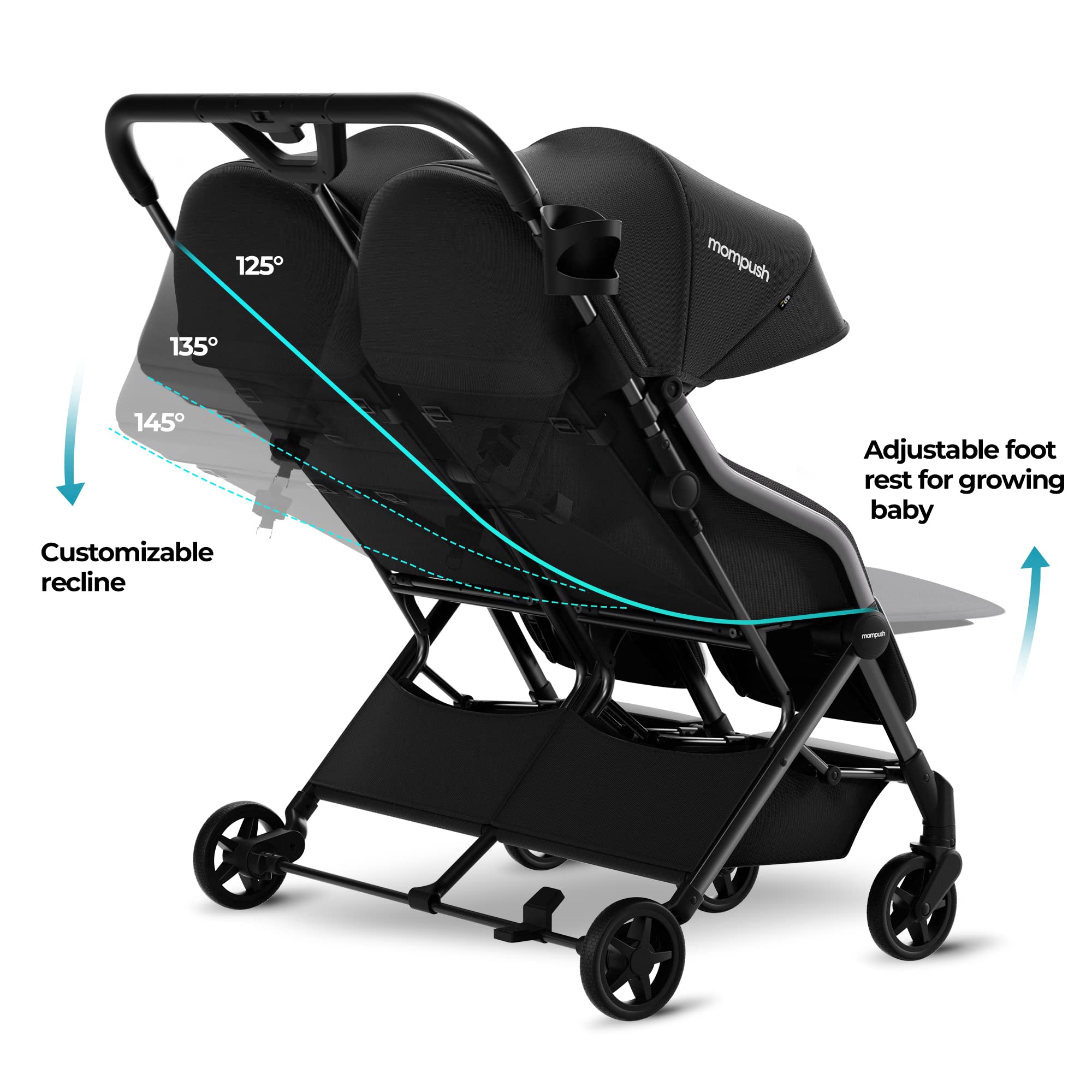 Mompush Ultra Lightweight Self-Standing Folding Travel Stroller - John Pierce Auto Care