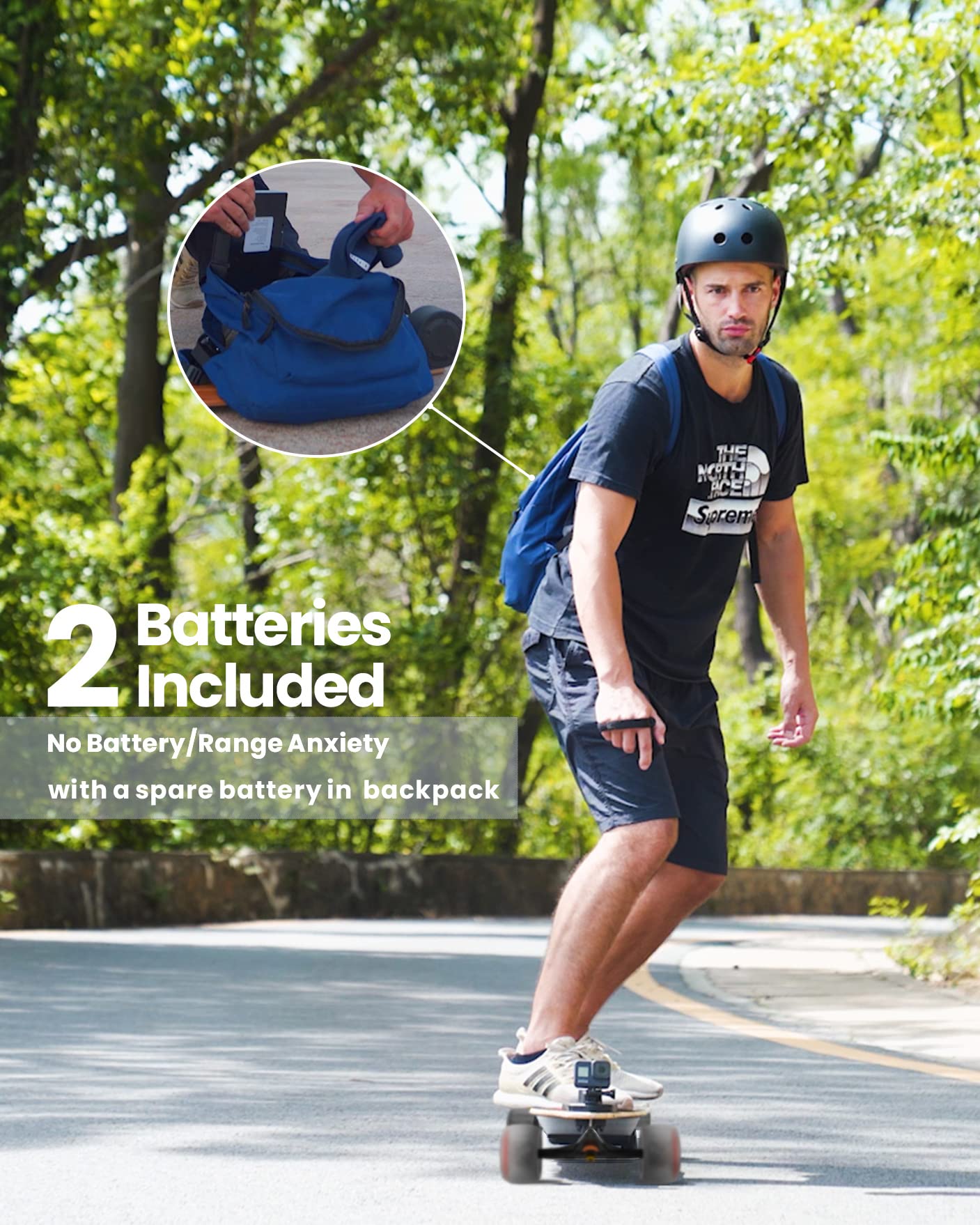 UDITER Electric Longboard Skateboard with Removable Battery - John Pierce Auto Care