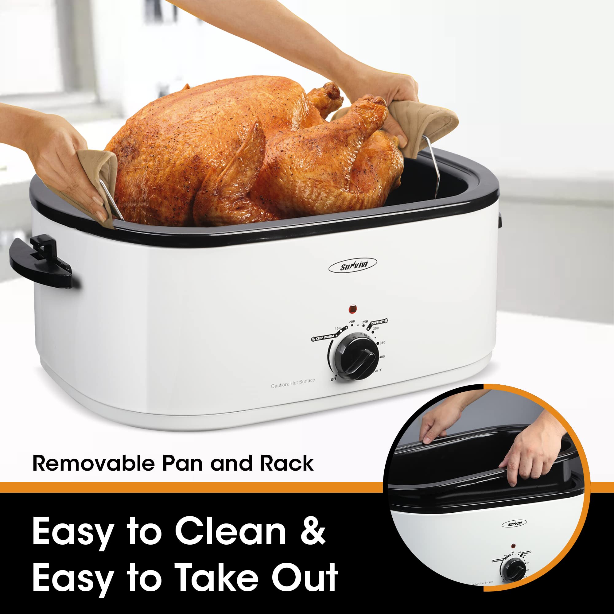 Sunvivi Electric Roaster Oven with Removable Cooking Pan - John Pierce Auto Care