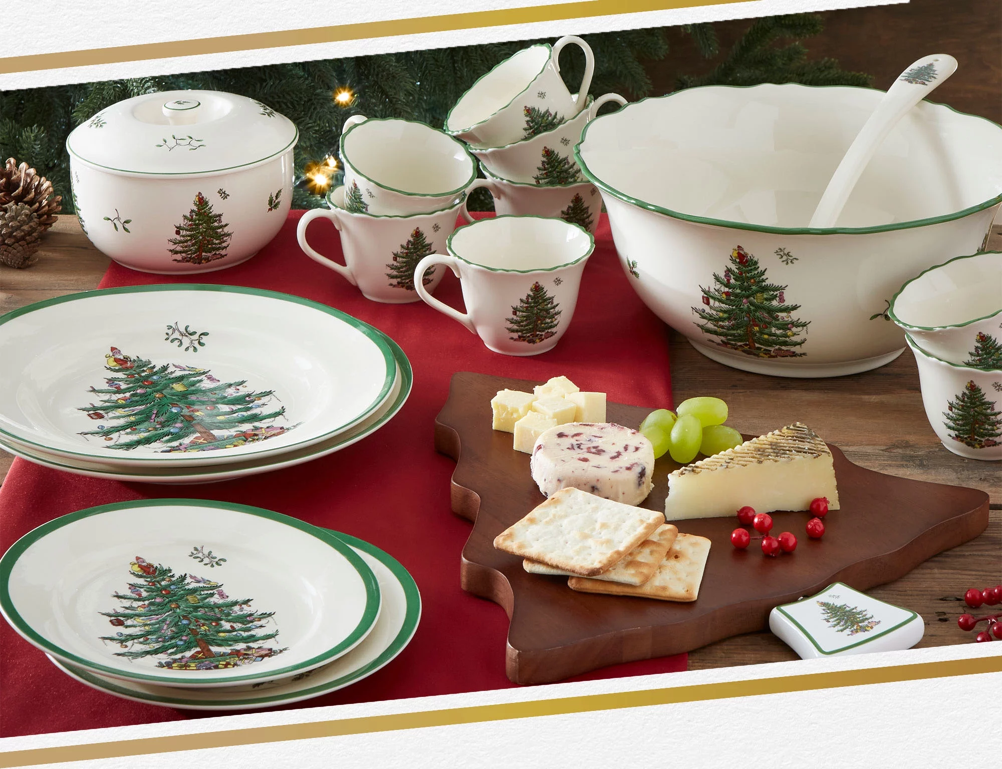Spode Christmas Tree 16-Piece Dinnerware Set - John Pierce Auto Care