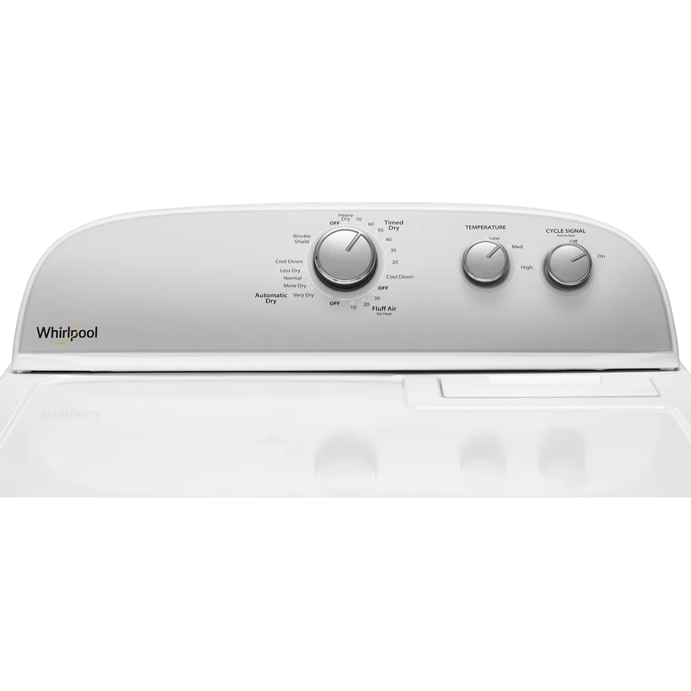 Whirlpool® WED4950HW - 7.0 Cu Ft - Top Load Electric Dryer - White - With AutoDry™ Drying System - John Pierce Auto Care
