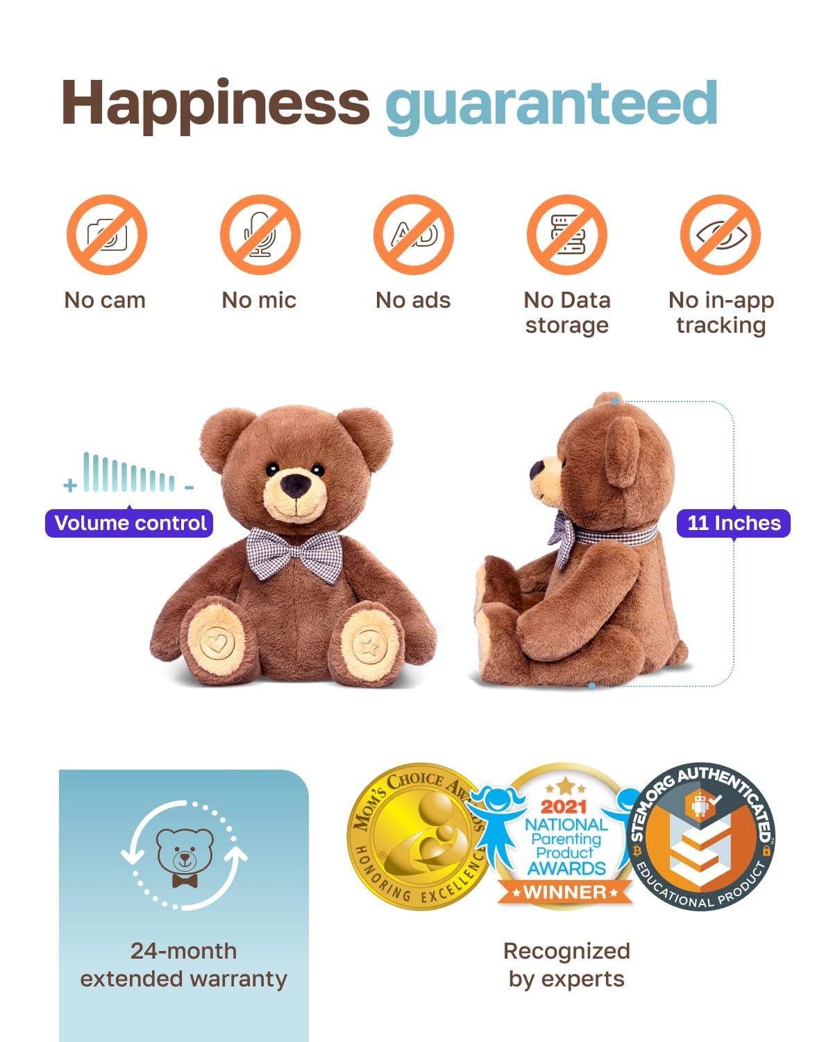 Smart Teddy Huggable Educational Preschoolers Companion Toy - John Pierce Auto Care