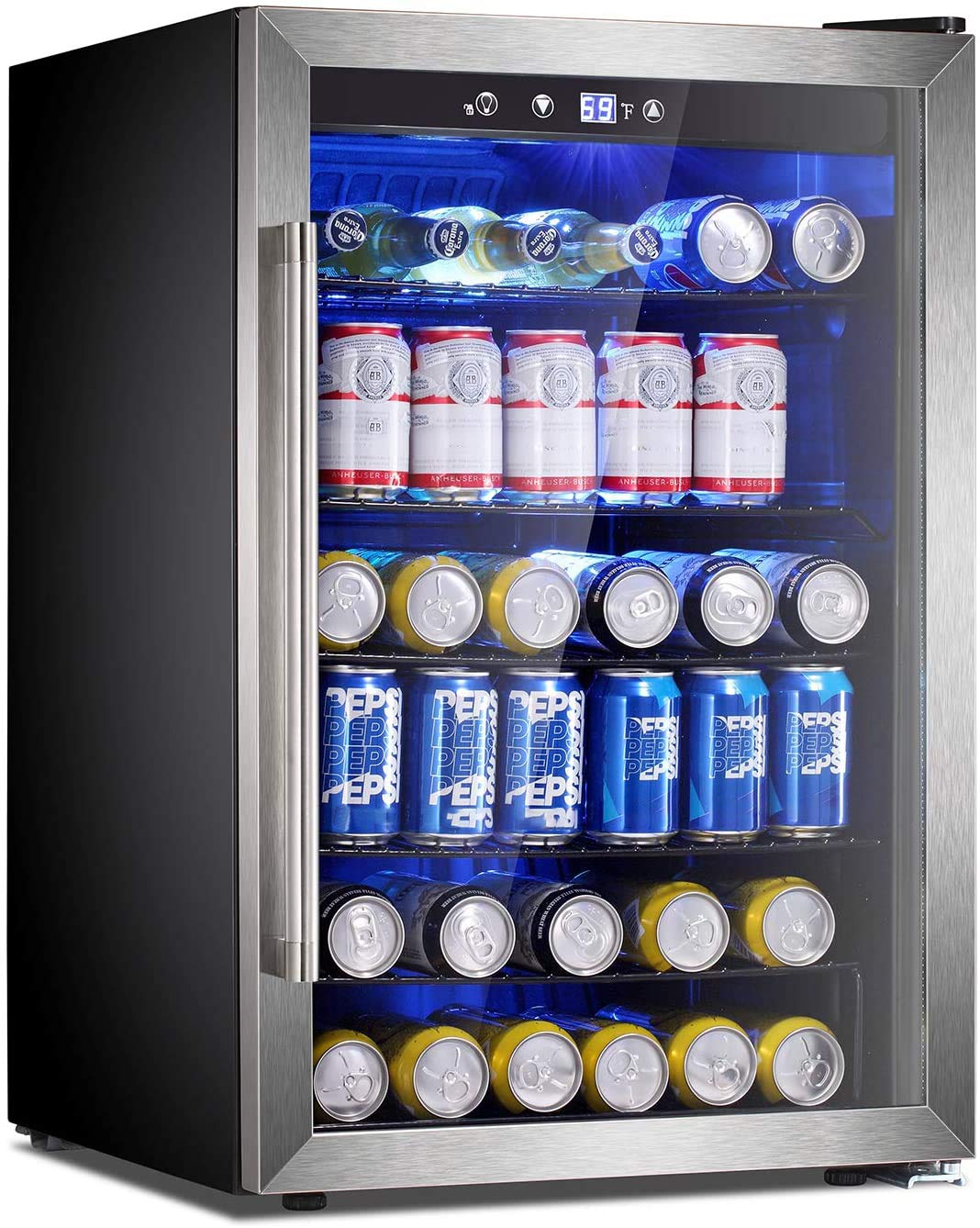 Antarctic Star 120-Can Stainless Steel Beverage Refrigerator - John Pierce Auto Care