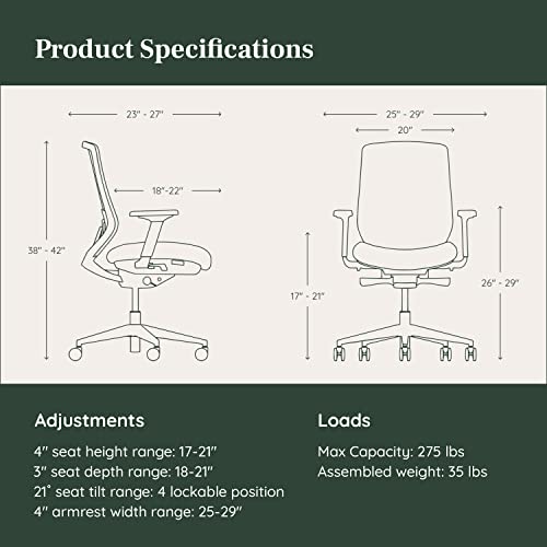 Branch Ergonomic Chair Adjustable Breathable - John Pierce Auto Care