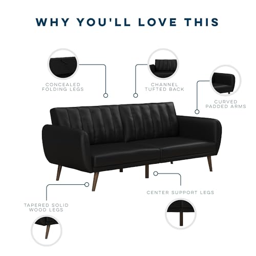 Novogratz Brittany Futon Convertible Leather - John Pierce Auto Care