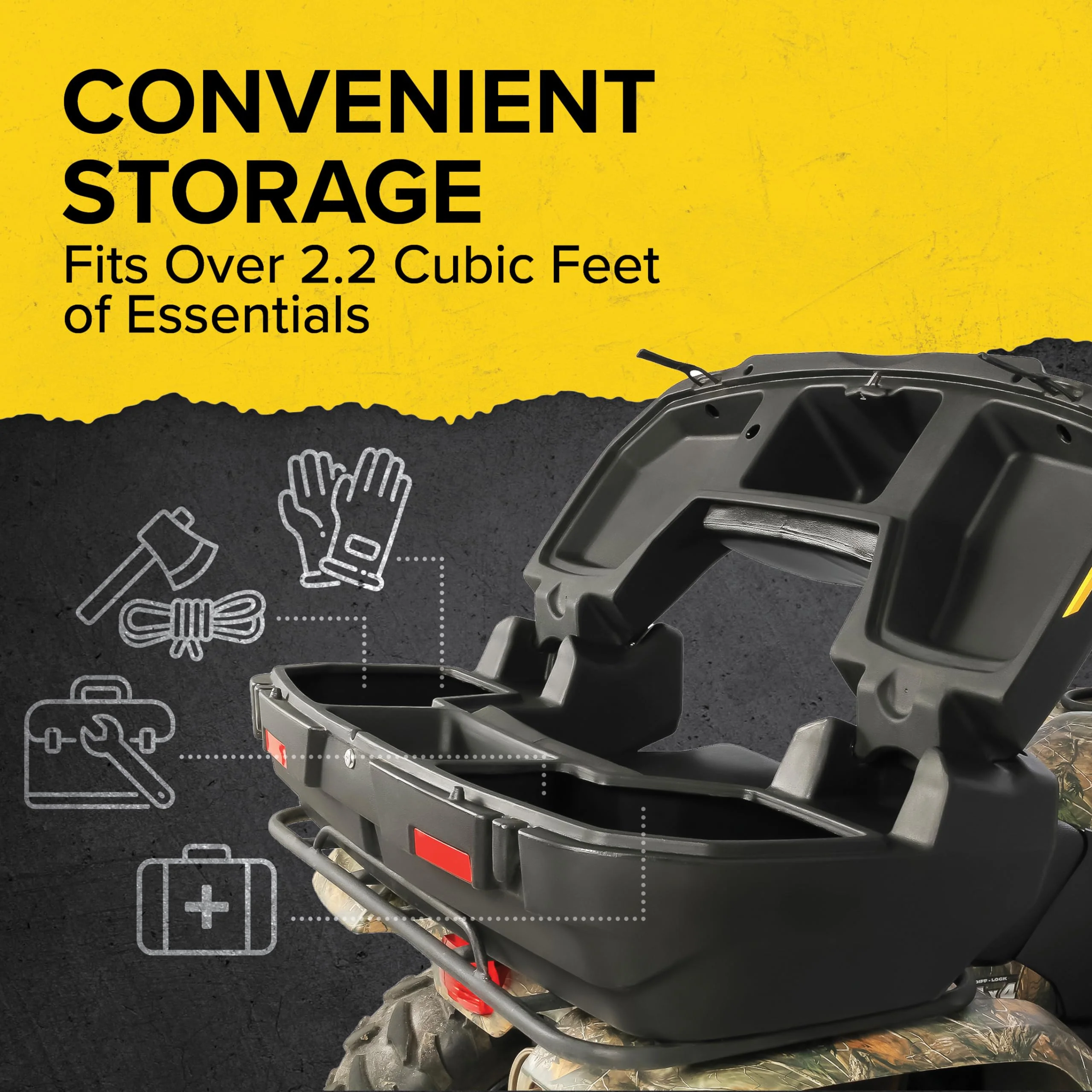 Black Boar UTV ATV Rear Storage Box and Lounger - John Pierce Auto Care