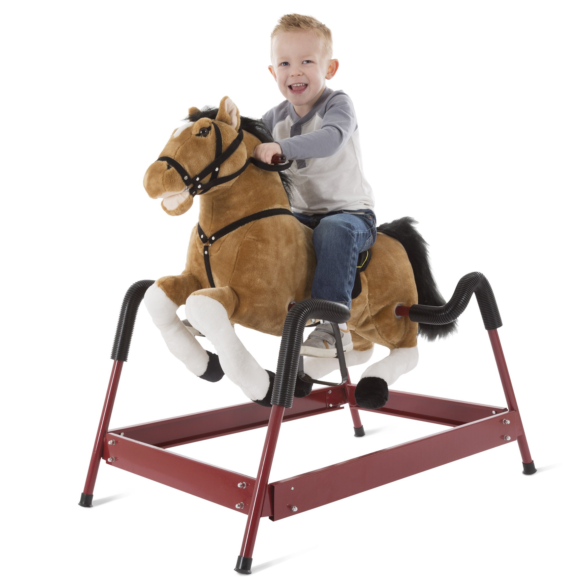 Happy Trails Plush Rocking Animal with Adjustable Stirrups - John Pierce Auto Care