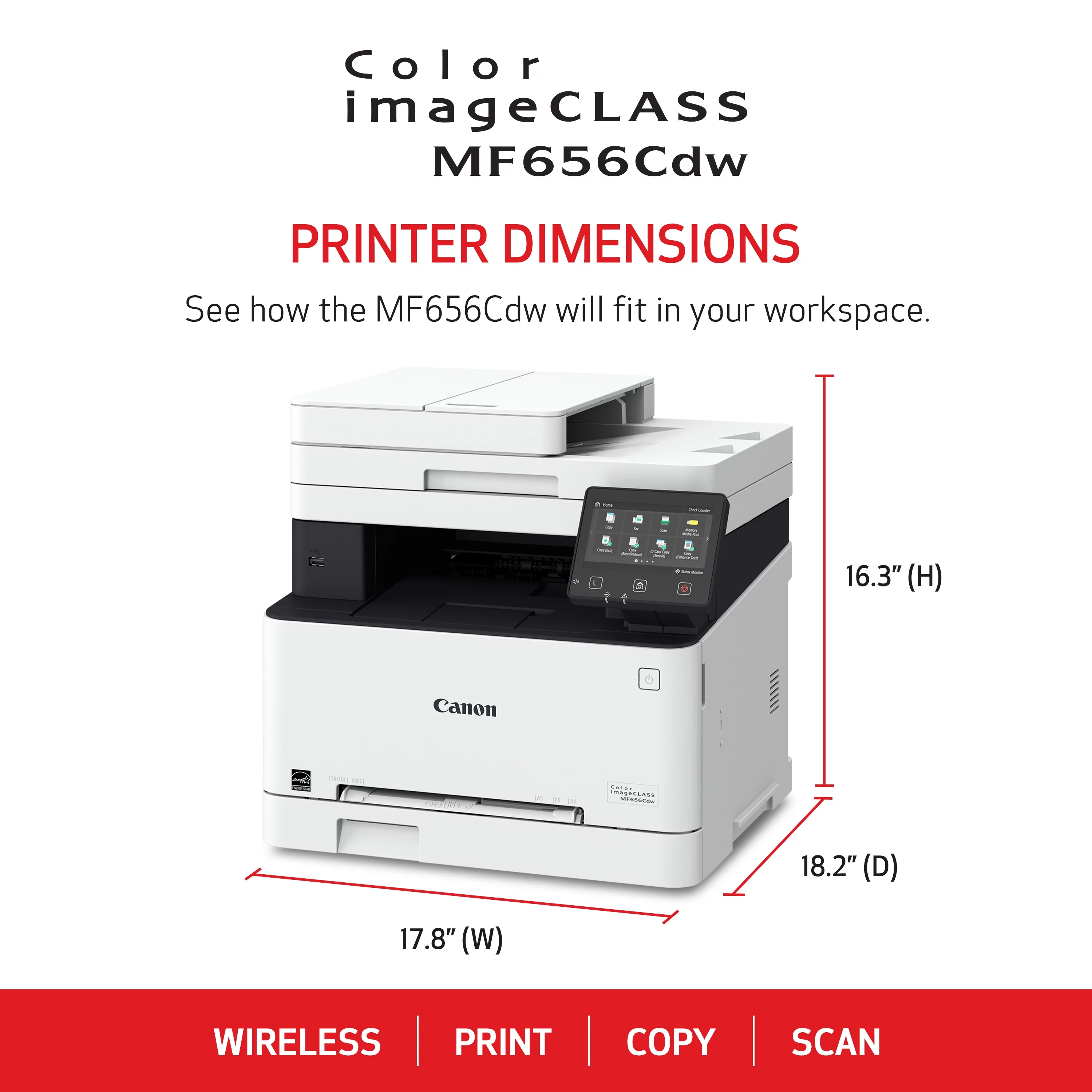 Canon imageCLASS MF656Cdw - All in One, Wireless, Duplex Laser Printer with 3 Year Limited Warranty - John Pierce Auto Care