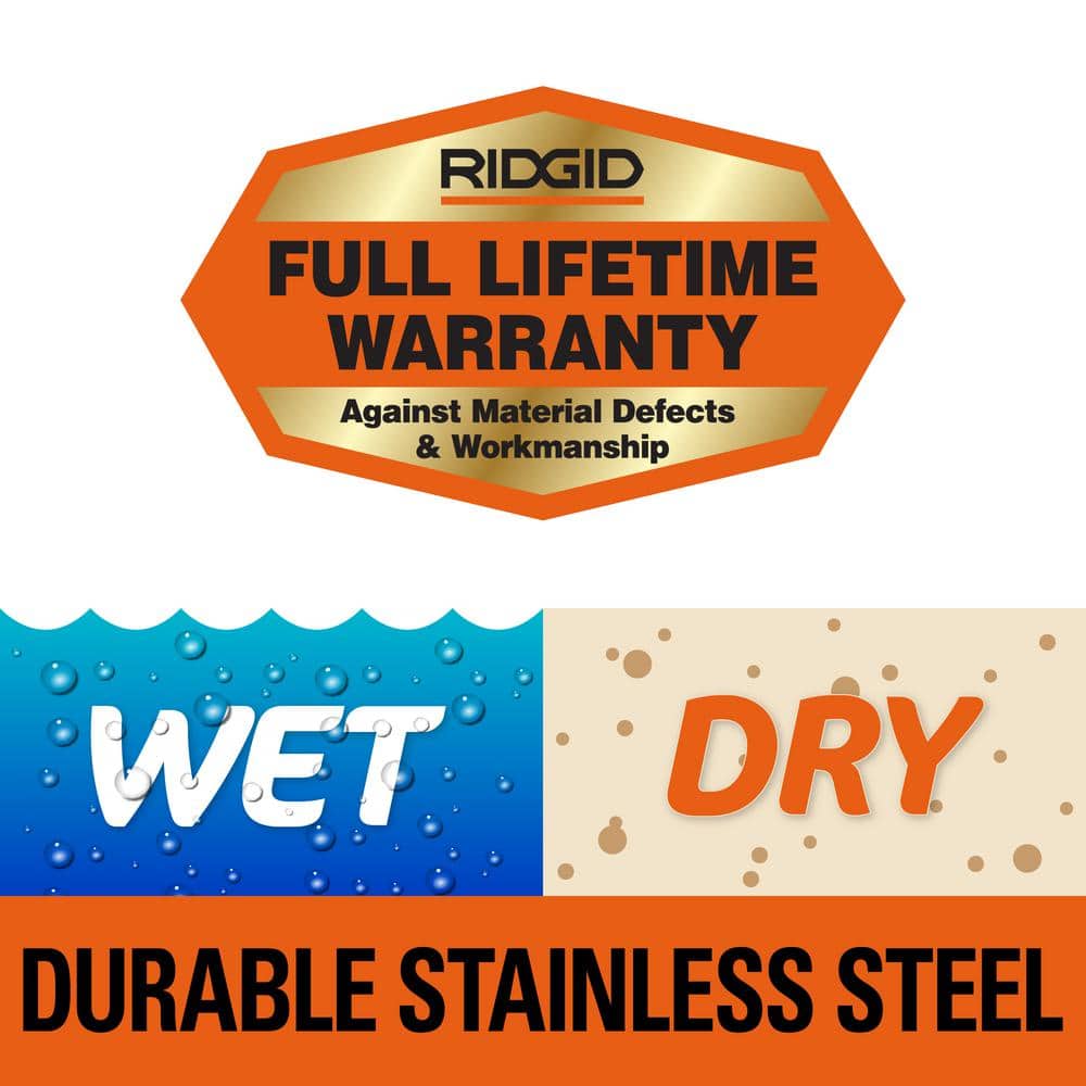 10-Gallon 6.0 Peak HP Stainless Steel Wet Dry Shop Vacuum - John Pierce Auto Care