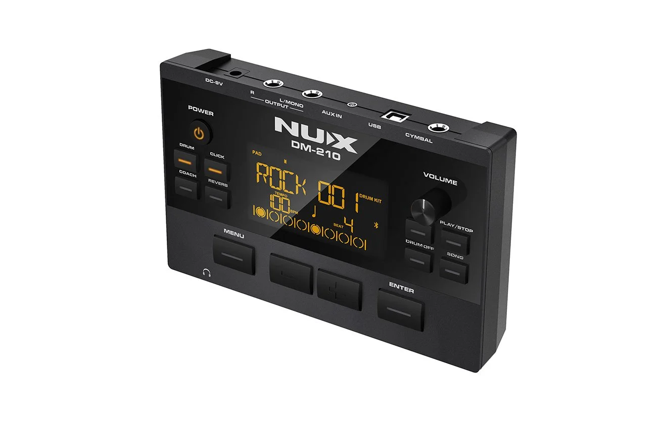 NUX Model DM-210 All Mesh Head Digital Electronic Drum Set, 8 Piece Kit - John Pierce Auto Care