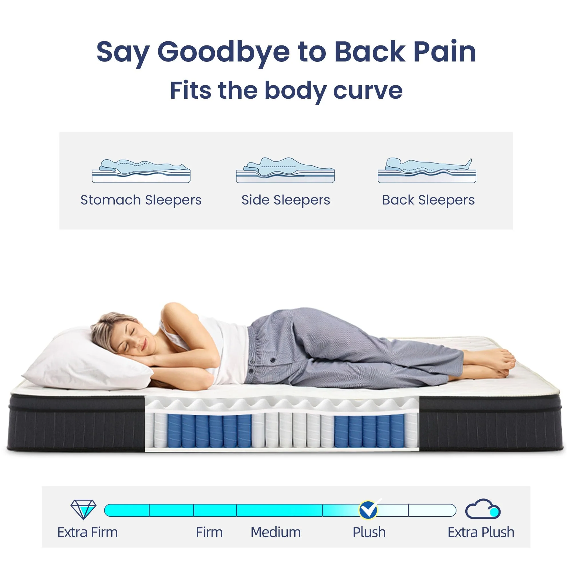 Sofree Bedding 12-Inch Memory Foam Hybrid Mattress - John Pierce Auto Care