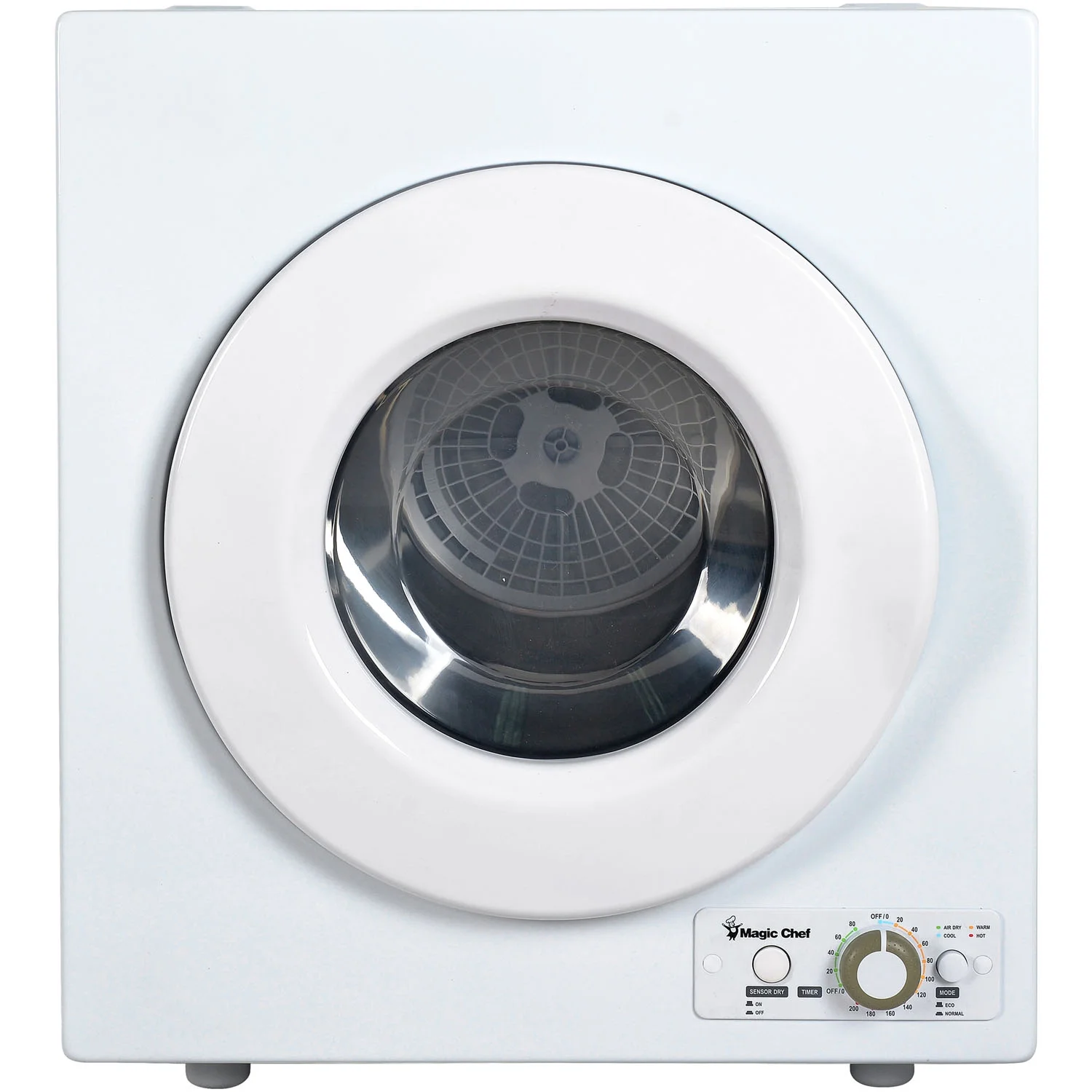Magic Chef Brand 2.6 Cu. ft. Electric Dryer in White, 17.5 in D, 27.5 in H, 23.6 in L, 48.4 lbs. - John Pierce Auto Care