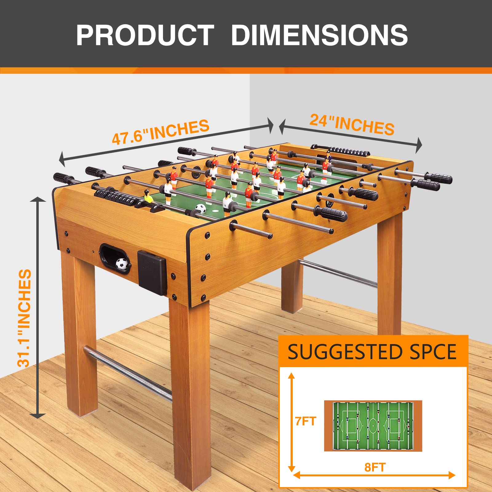 BBnote 48-Inch Competition Sized Foosball Table - John Pierce Auto Care