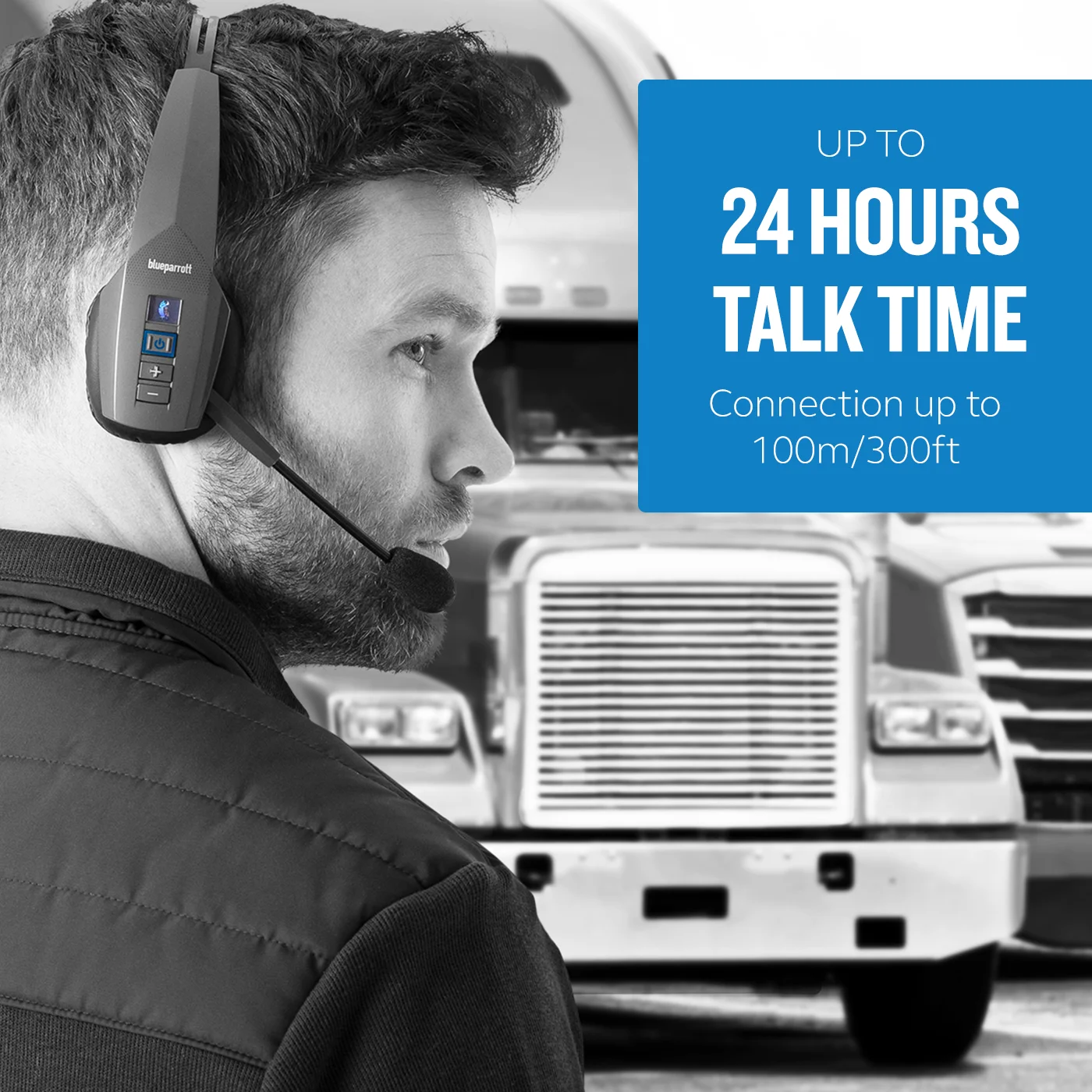 BlueParrott B350-XT Wireless Headset / Music Headphones Black - John Pierce Auto Care