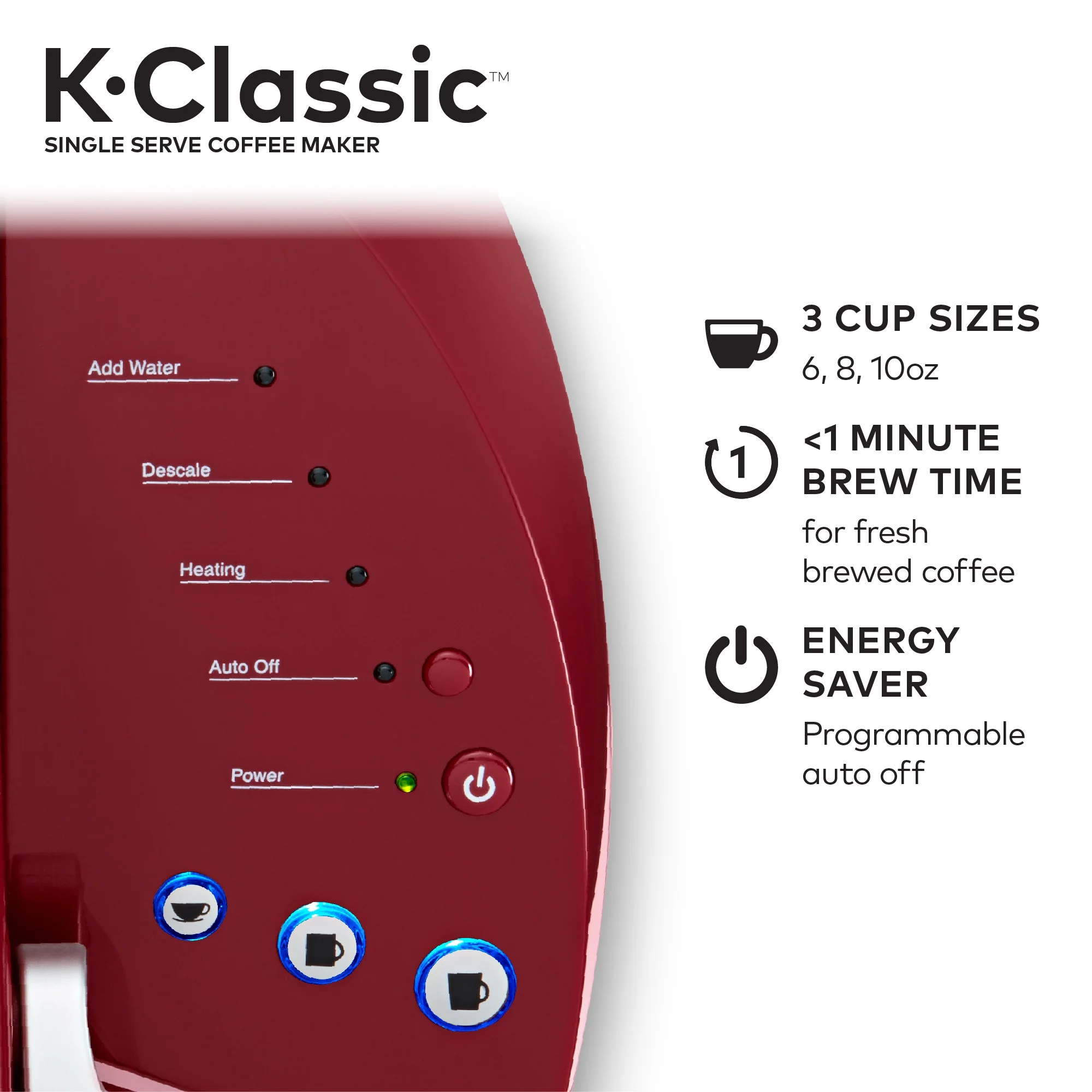 Keurig K-Classic Single Serve K-Cup Pod Coffee Maker, Rhubarb - John Pierce Auto Care