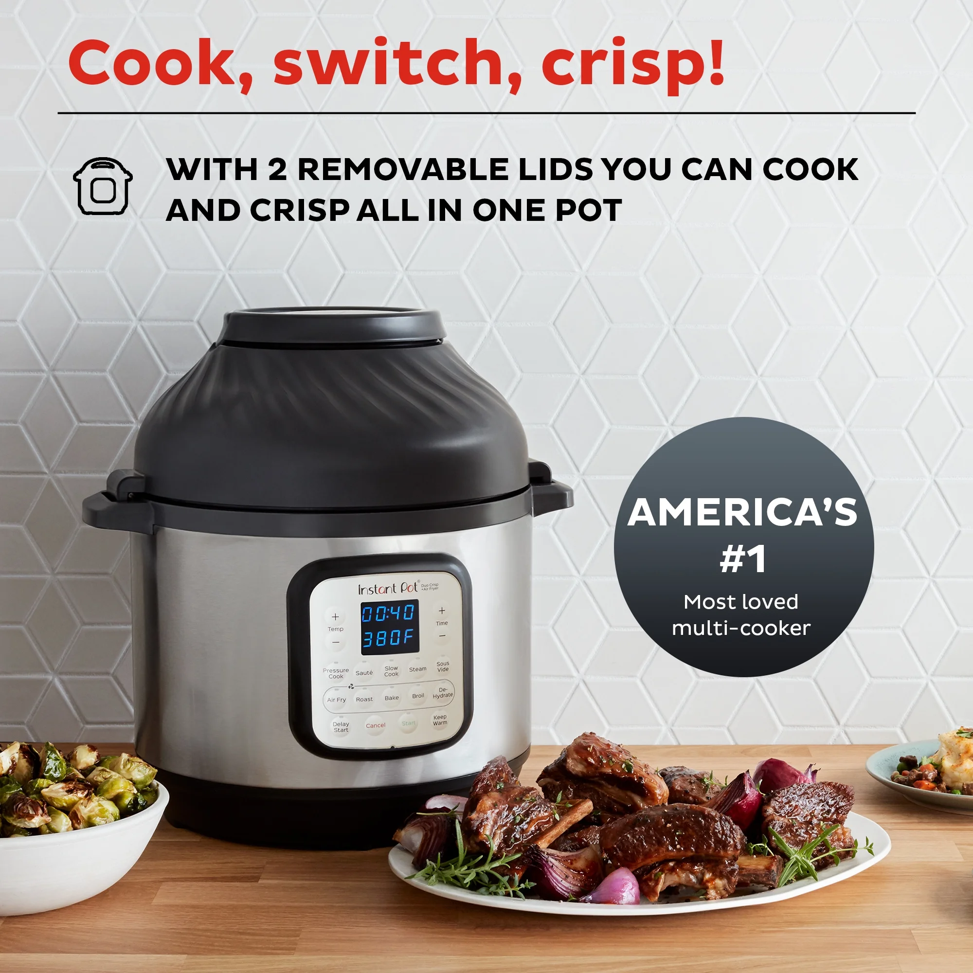 Instant Pot Duo Crisp 11-in-1 Air Fryer and Electric Pressure Cooker Combo with Multicooker Lids that Air Fries, Steams, Slow Cooks, Sautés, Dehydrates and More, Free App With 1900 Recipes, 8 Quart - John Pierce Auto Care
