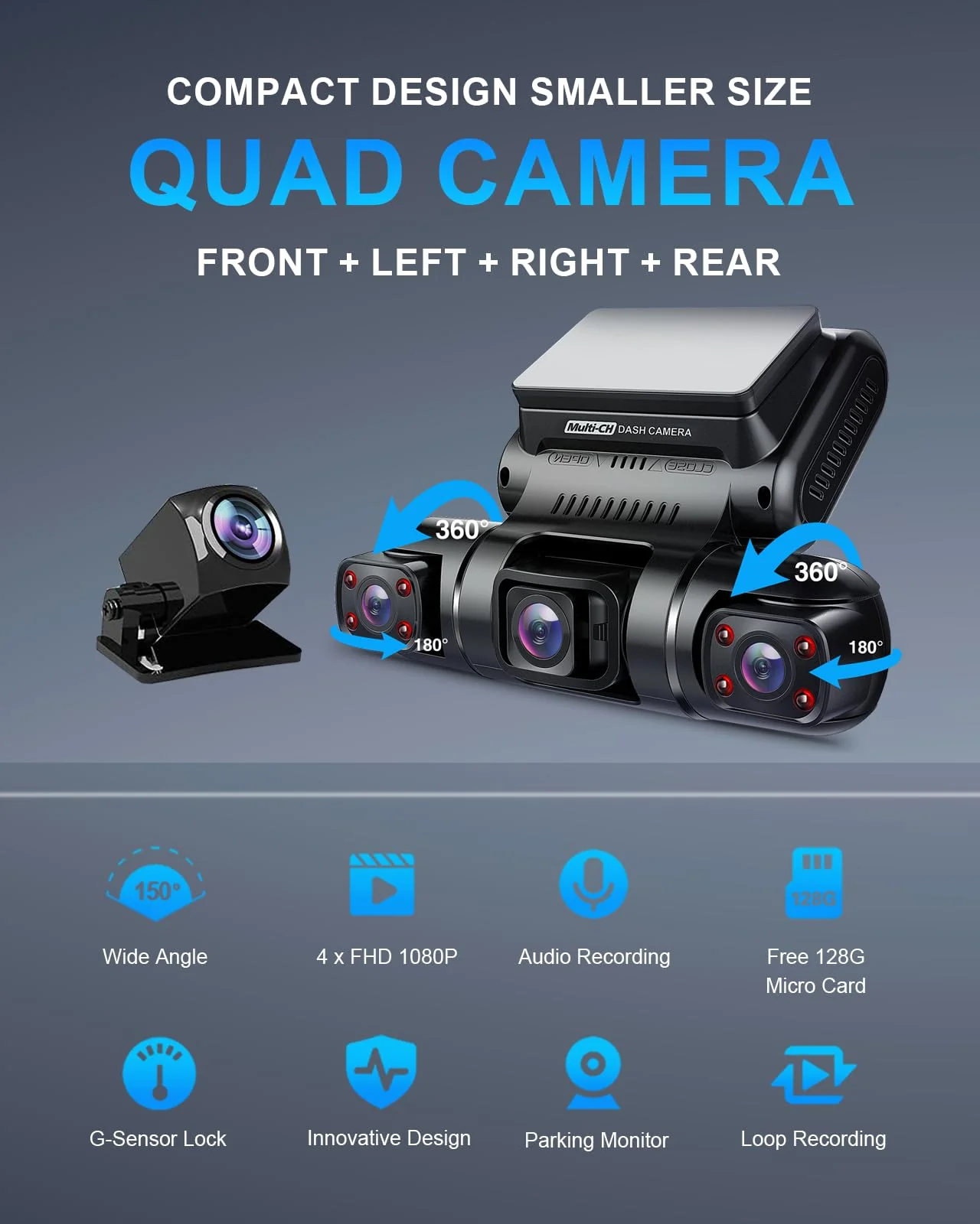PRUVEEO 4-Channel Dash Cam, 1080P - John Pierce Auto Care