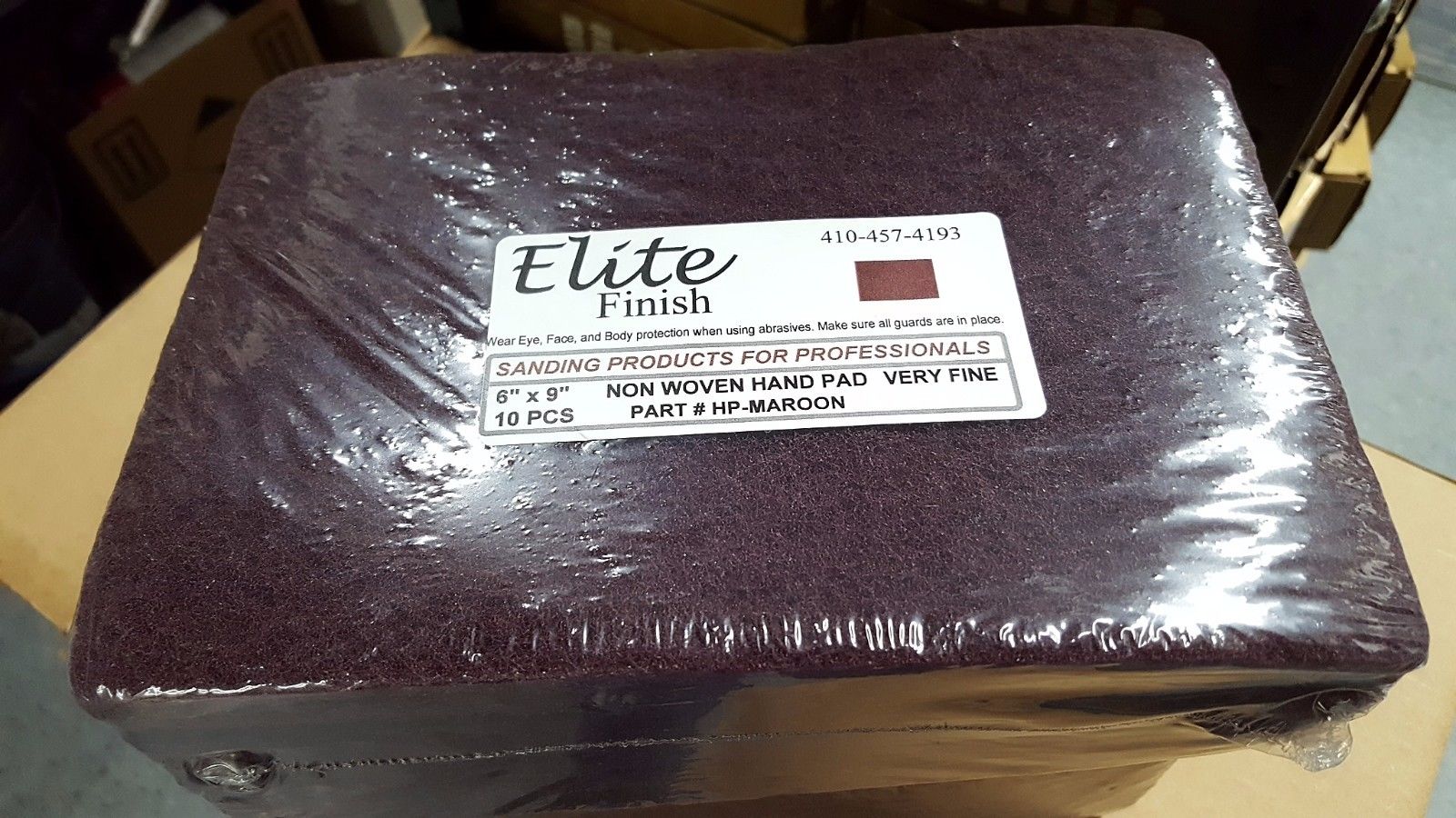 Elite Finish Scuff Pad Maroon Very Fine 6