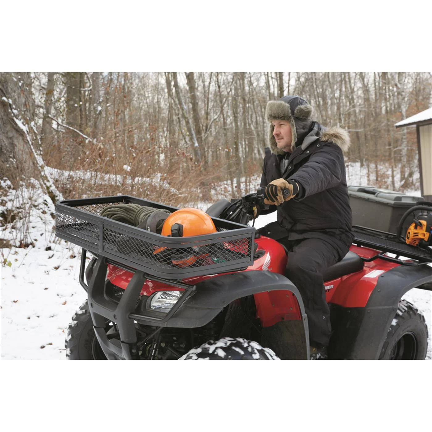 Guide Gear Universal ATV Front and Rear Cargo Basket Set, Luggage Carrier Racks, Heavy-Duty Steel Mesh, 2 Piece - John Pierce Auto Care