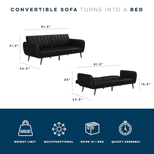 Novogratz Brittany Futon Convertible Leather - John Pierce Auto Care