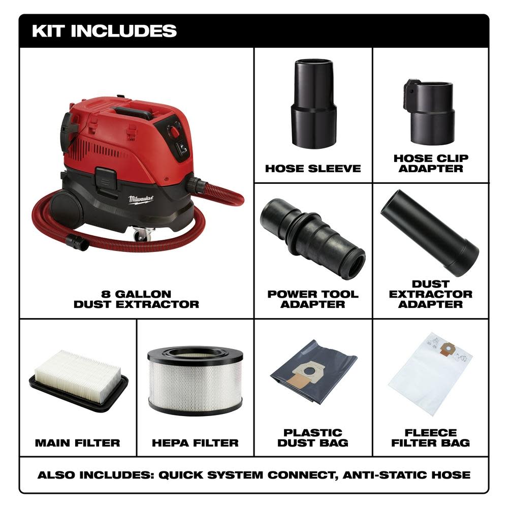 8-Gallon Dust Extractor Vacuum - John Pierce Auto Care