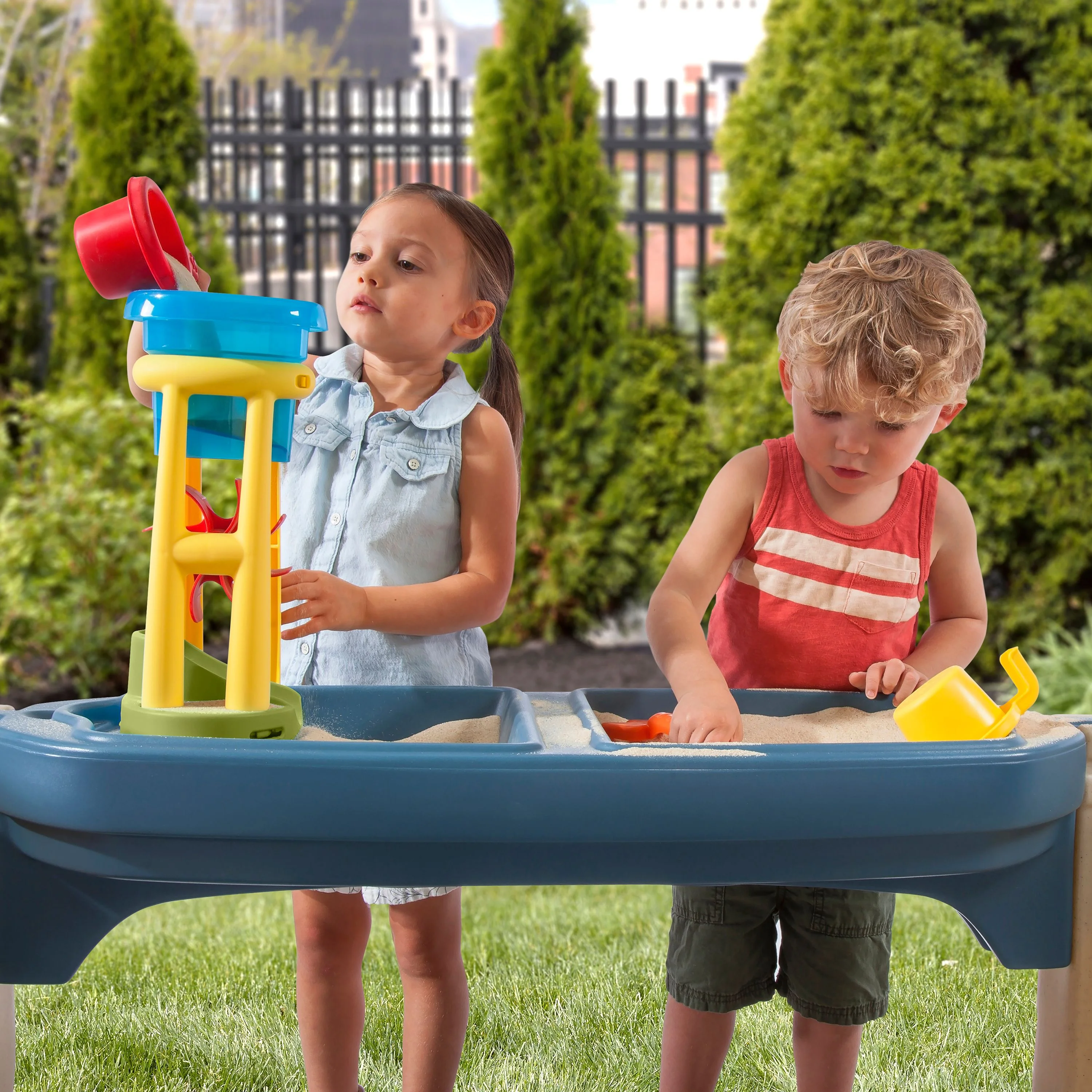 Step2 All-Around Playtime Patio with Canopy with 16 Play Accessories Playhouse Kids Outdoor Toys - John Pierce Auto Care