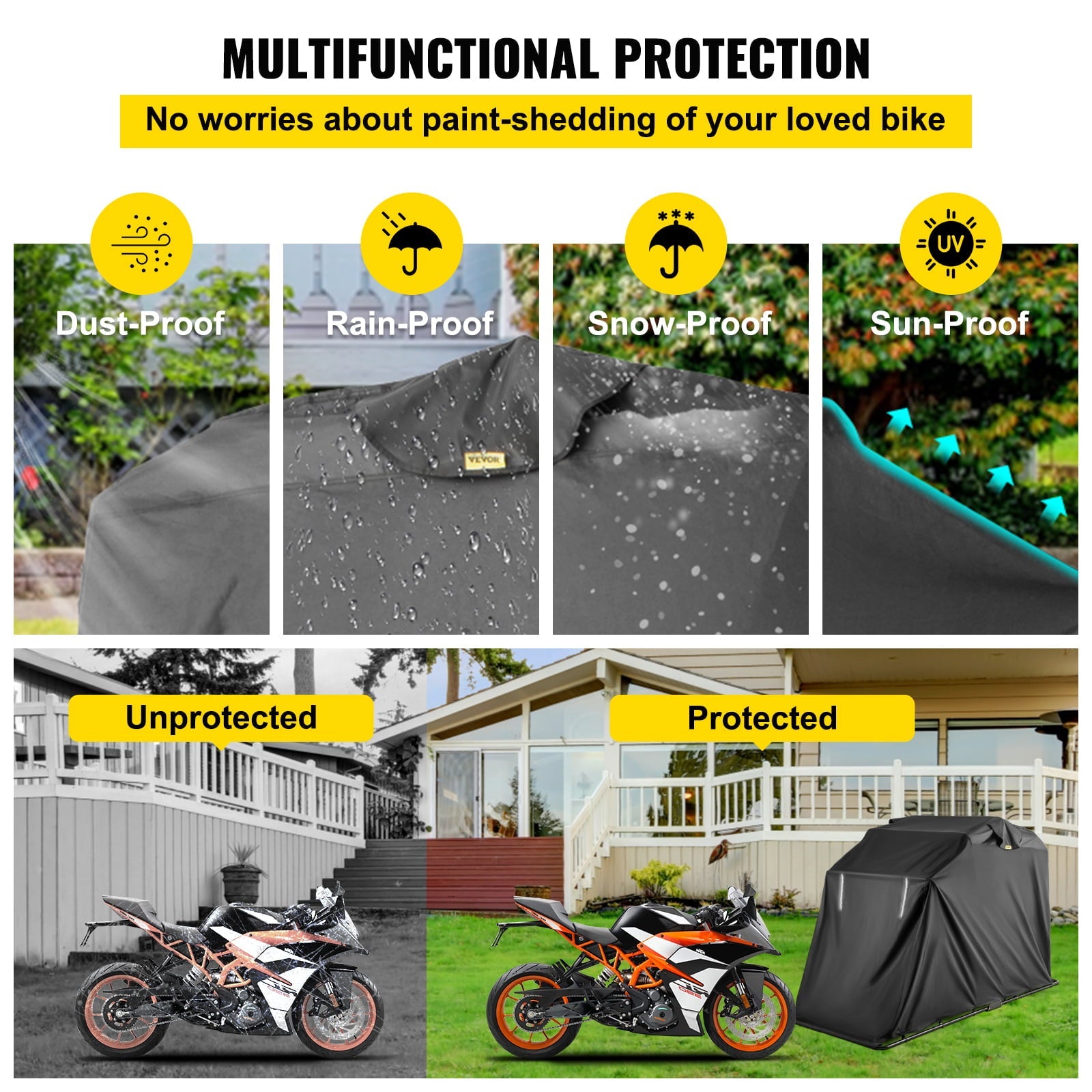 VEVOR Heavy Duty Motorcycle Storage Garage - John Pierce Auto Care