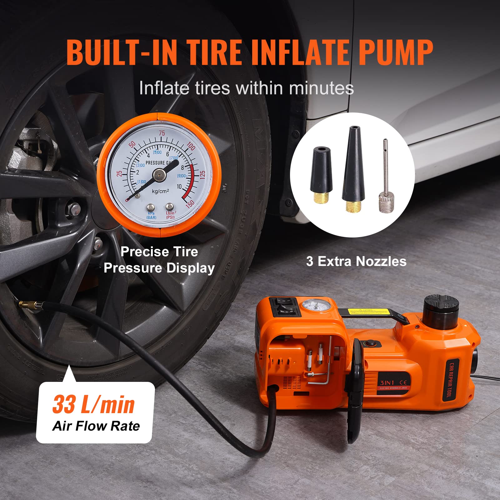 VEVOR 5-Ton Electric Car Jack with Wrench - John Pierce Auto Care
