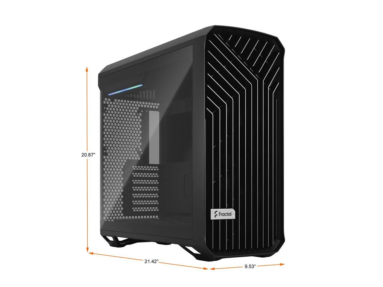 Fractal Design Torrent Black E-ATX Tempered Glass Window High-Airflow Mid Tower Computer Case - John Pierce Auto Care