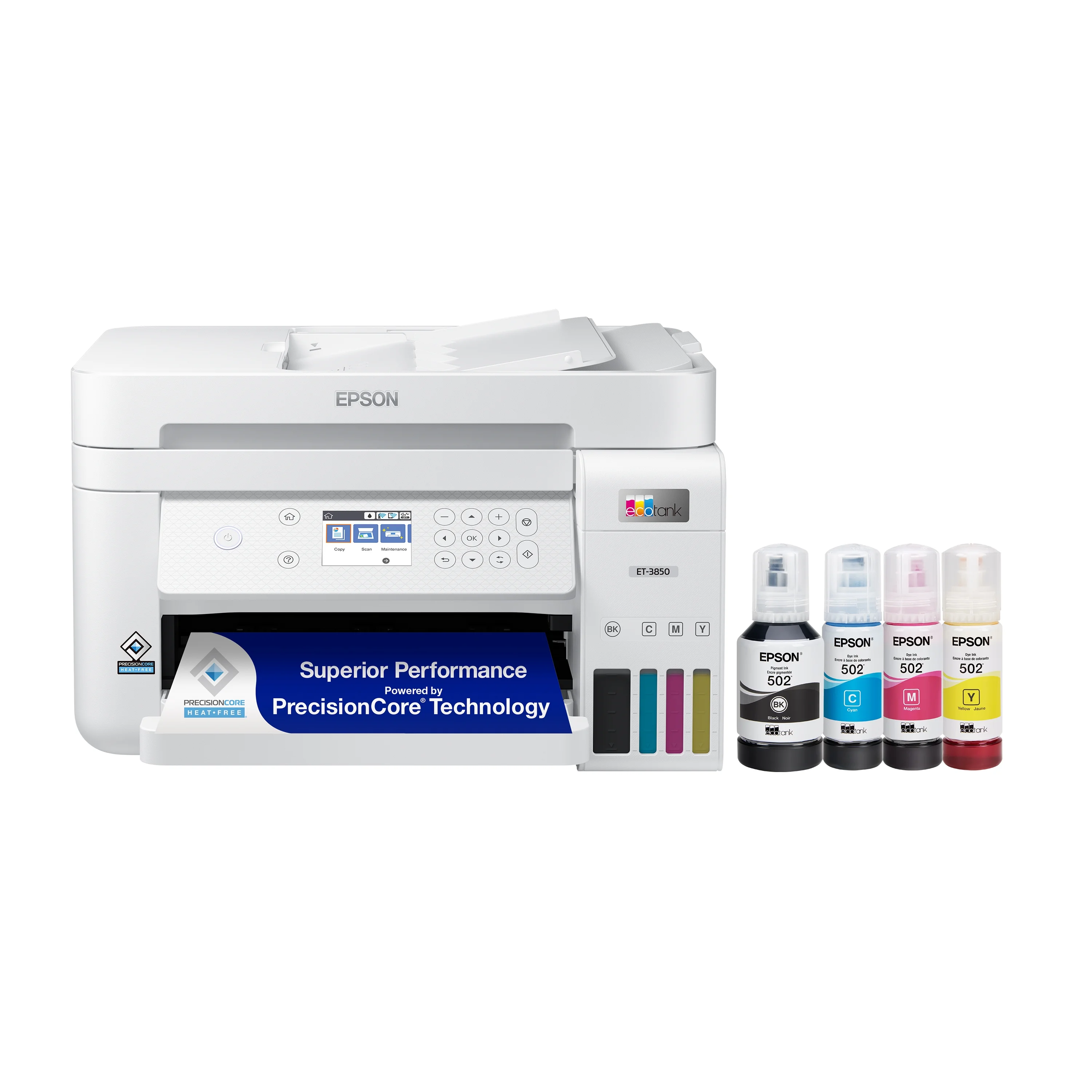 Epson EcoTank ET-3850 Wireless Color All-in-One Cartridge-Free Supertank Printer with Scanner, Copier, ADF and Ethernet - John Pierce Auto Care