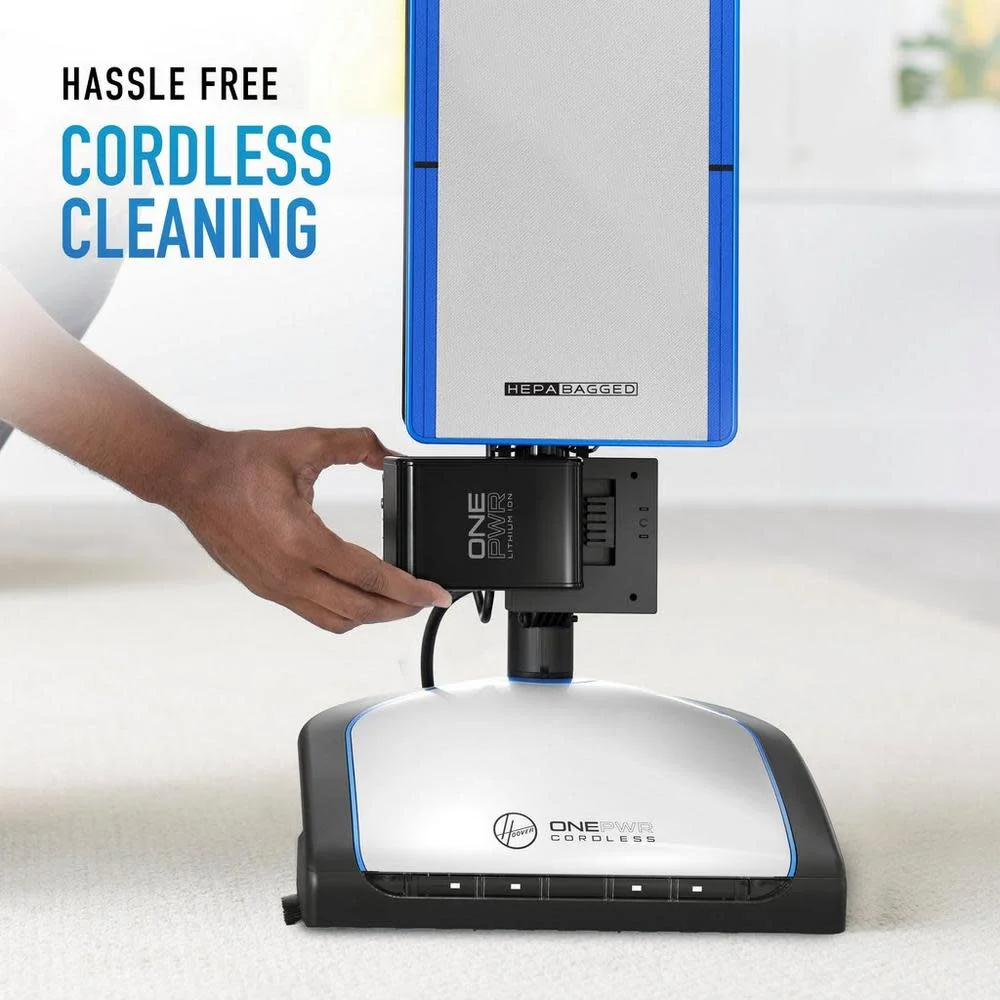 Hoover ONEPWR HEPA Cordless Bagged Upright Vacuum Cleaner, BH55500PC - John Pierce Auto Care
