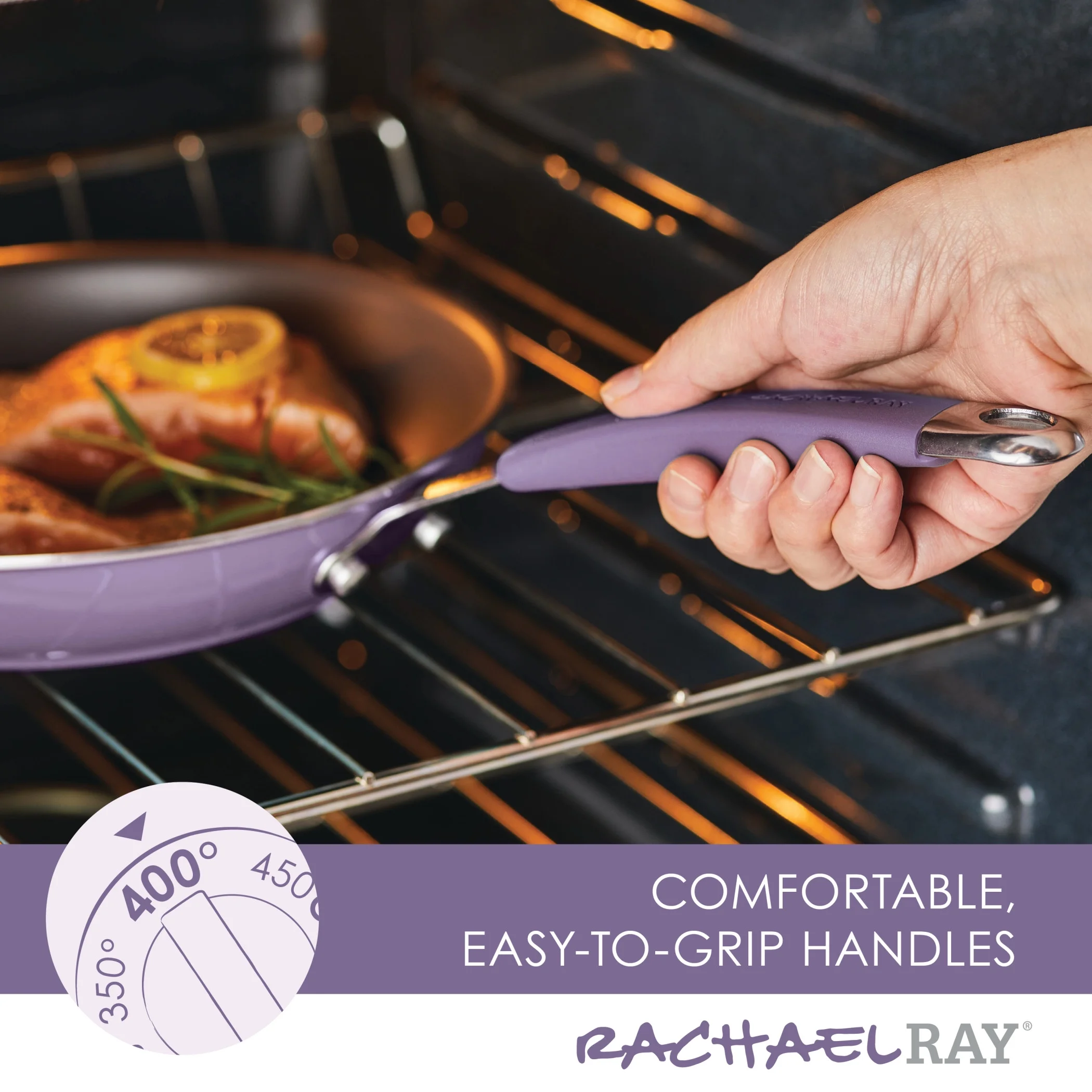 Rachael Ray Cucina 12pc Hard Porcelain Enamel Nonstick Cookware Pots and Pans Set, Lavender Purple - John Pierce Auto Care