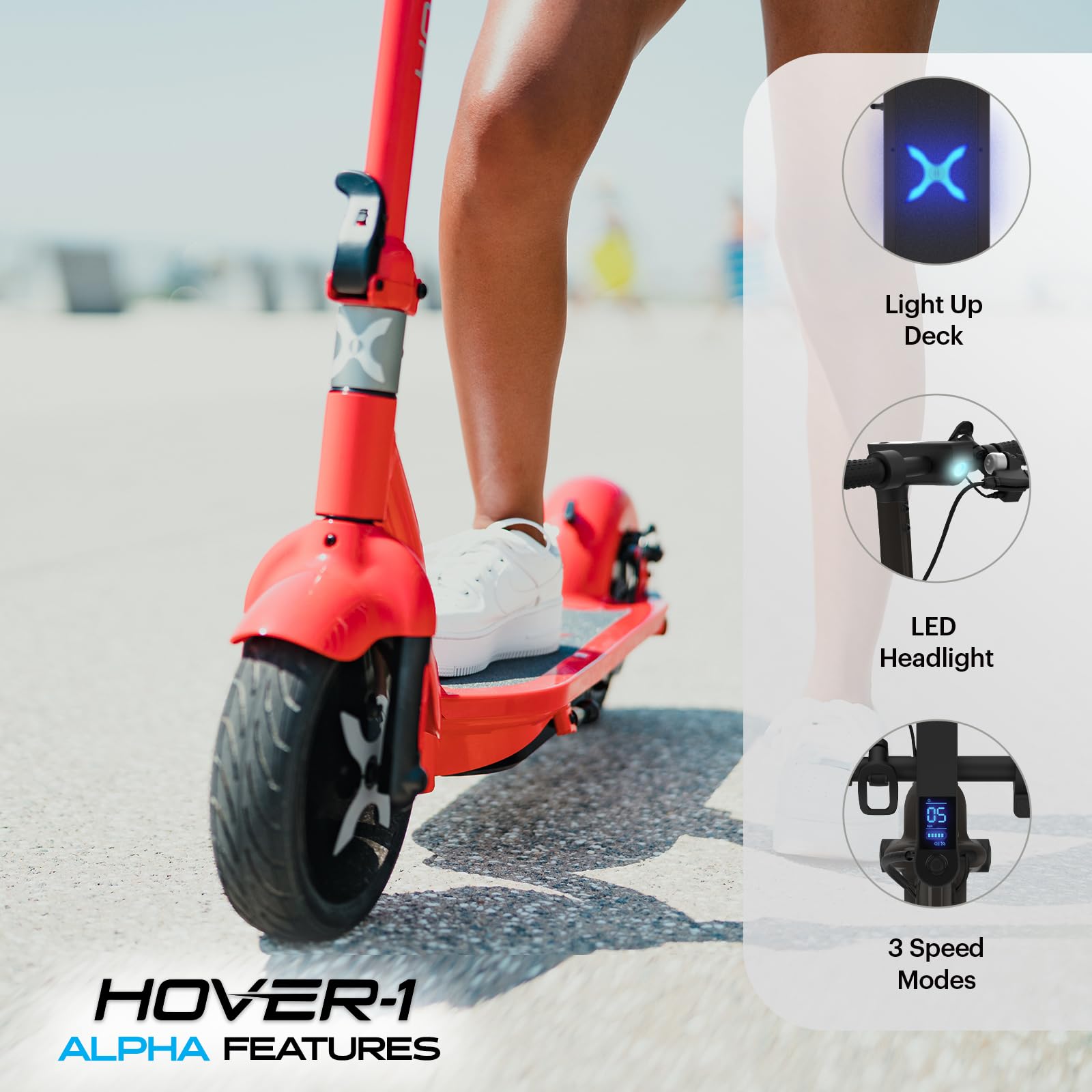 Hover-1 Electric Scooter with Digital Display and High-Grip Tires - John Pierce Auto Care