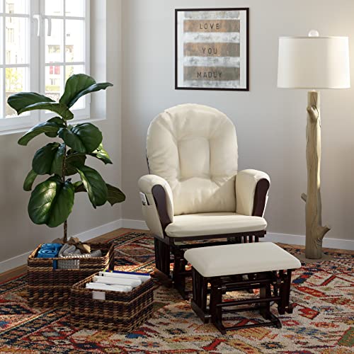 Storkcraft Glider Ottoman Espresso Beige - John Pierce Auto Care