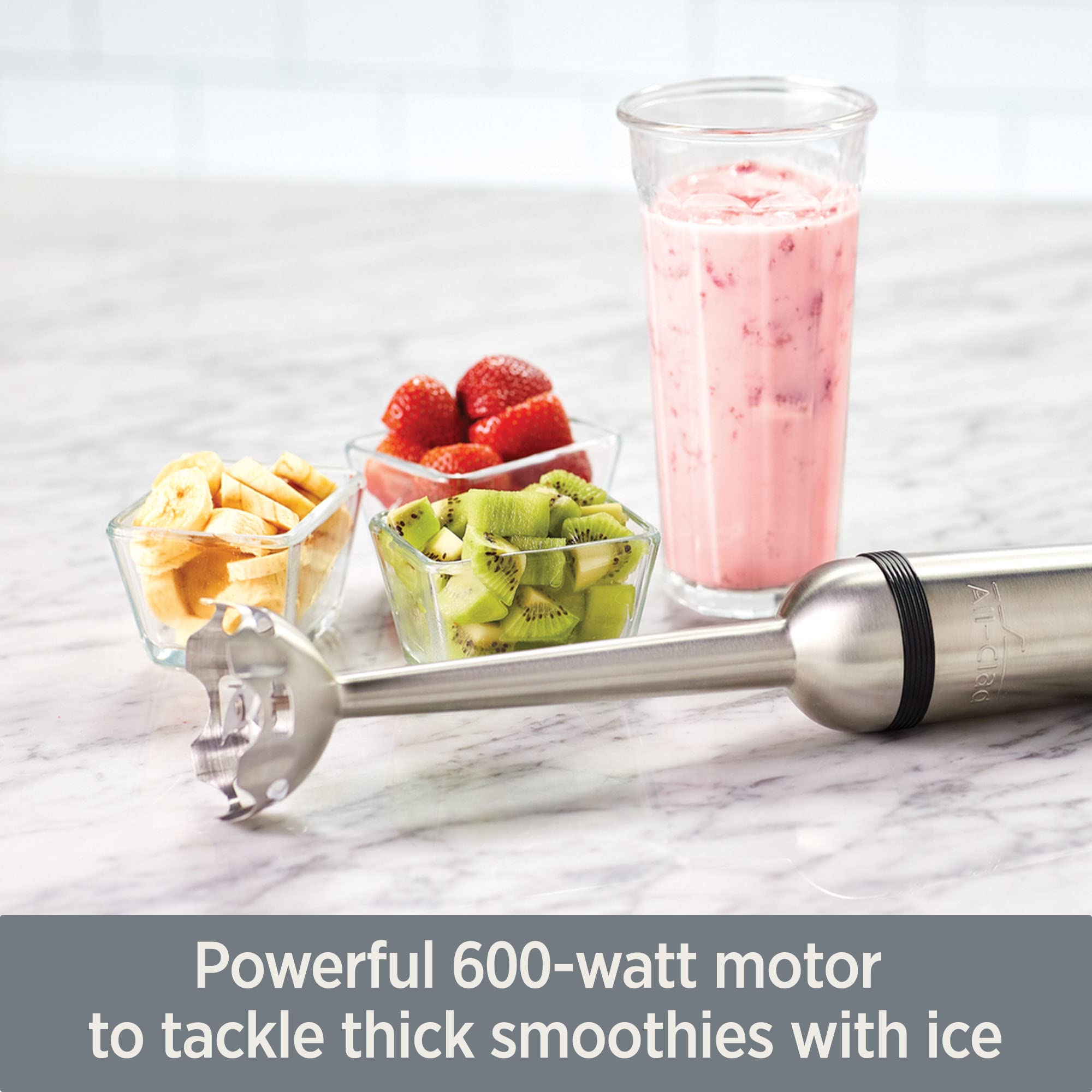All-Clad 600-Watt Stainless Steel Immersion Blender with Detachable Shaft - John Pierce Auto Care