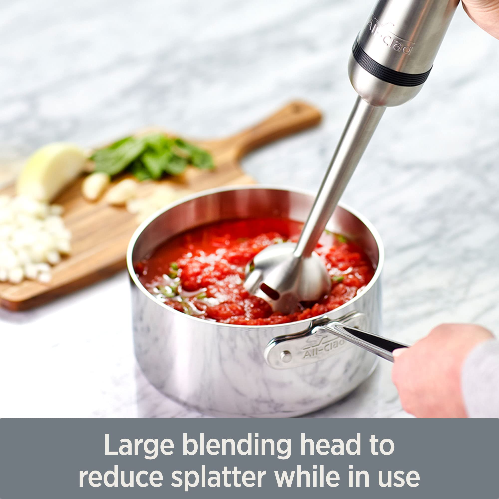All-Clad 600-Watt Stainless Steel Immersion Blender with Detachable Shaft - John Pierce Auto Care