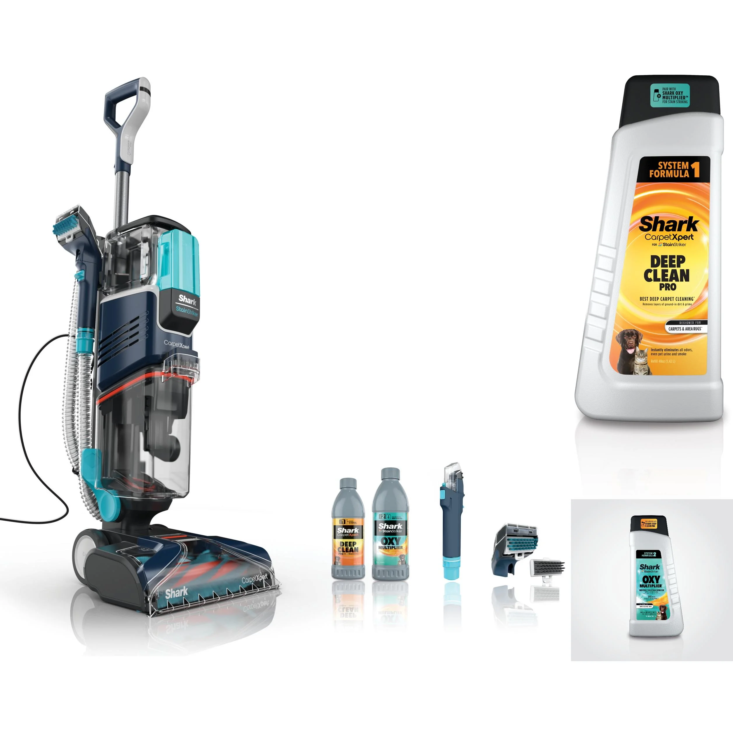 Shark CarpetXpert with Spot & Stain Eliminator, Deep Cleaning Tough Stains, Shampooer- Upright Carpet Cleaner + Upright Bundle - John Pierce Auto Care