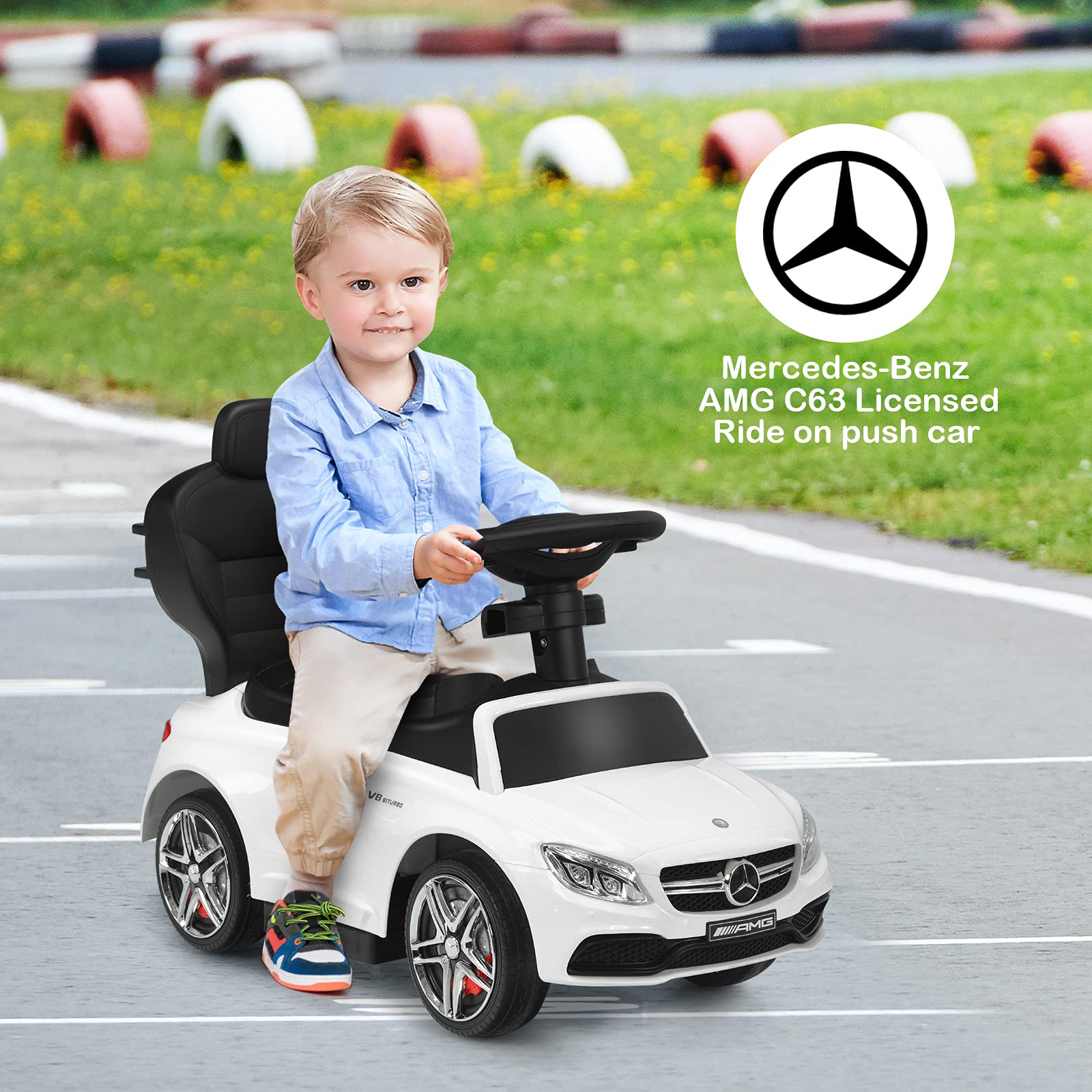 Costzon Mercedes Benz Toddler Stroller Push Car with Underneath Storage - John Pierce Auto Care